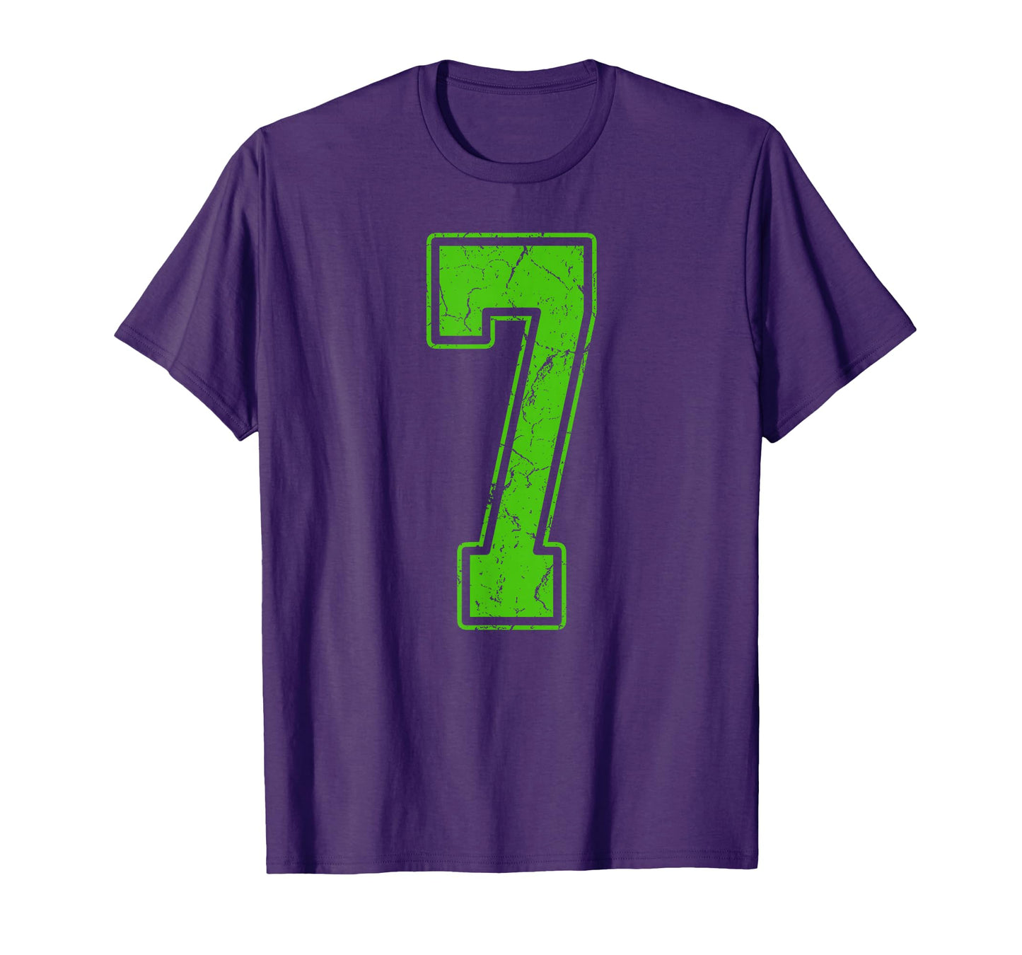 Kelly Green Number 7 Jersey Player Uniform #7 Fan T-Shirt