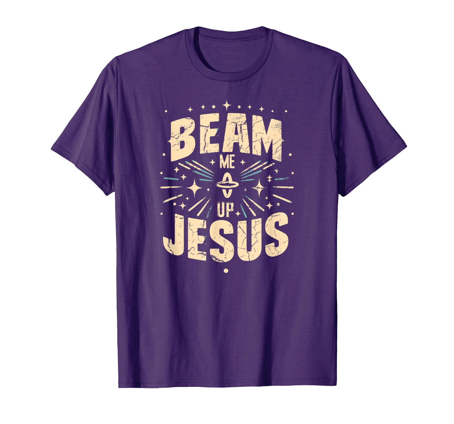 Vintage Beam Me Up Jesus Funny Jesus Christ Meme Quote T-Shirt