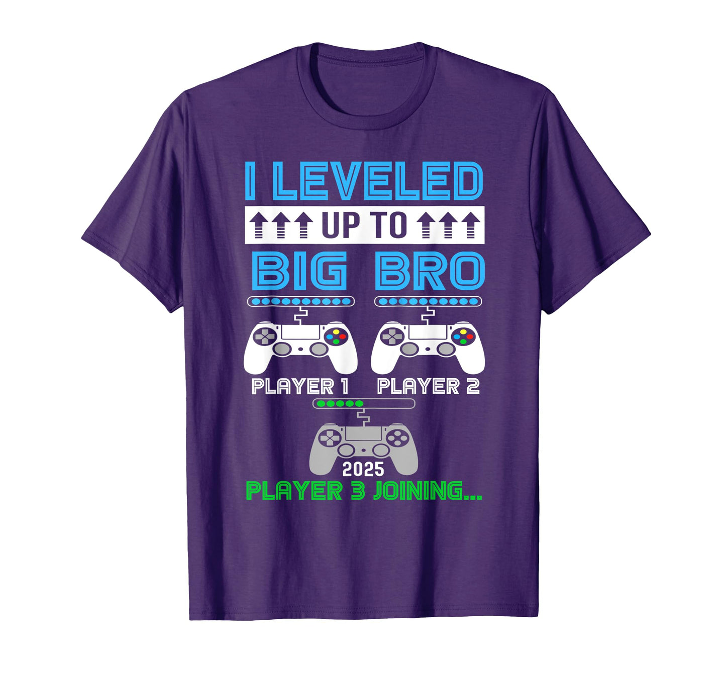 leveled Up To Big Brother Again Big Brother Est 2025 Kids T-Shirt