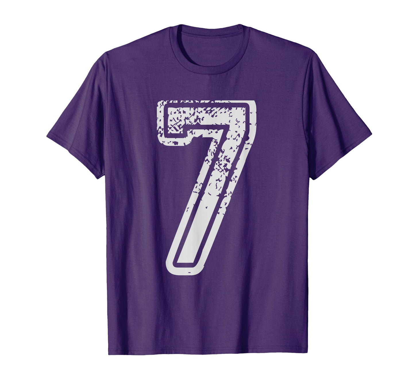 Team Jersey Uniforms Number 7 seven School Sports Birthdays T-Shirt