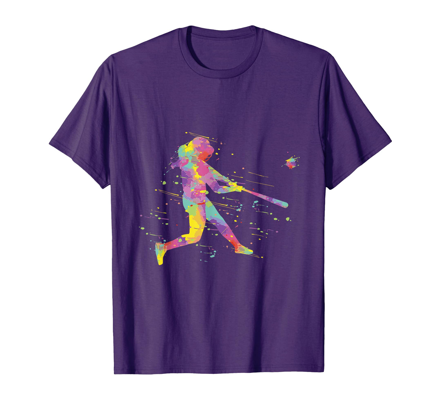 Classic Softball Girl T-Shirt - Black, Polyester & Cotton, Short Sleeve, Letter Print