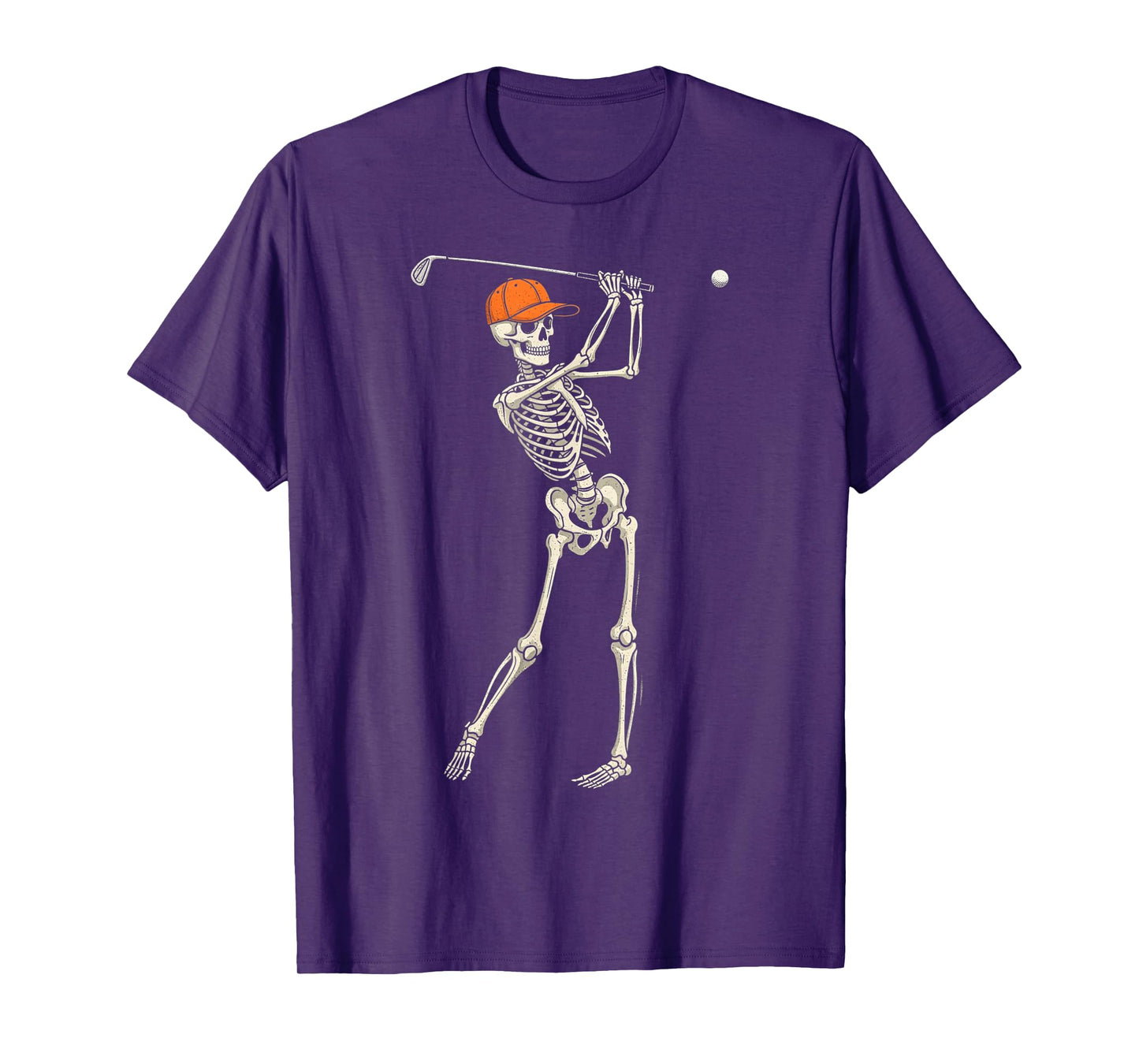 Skeleton Golf Halloween Funny Spooky Skeleton Playing Golf T-Shirt