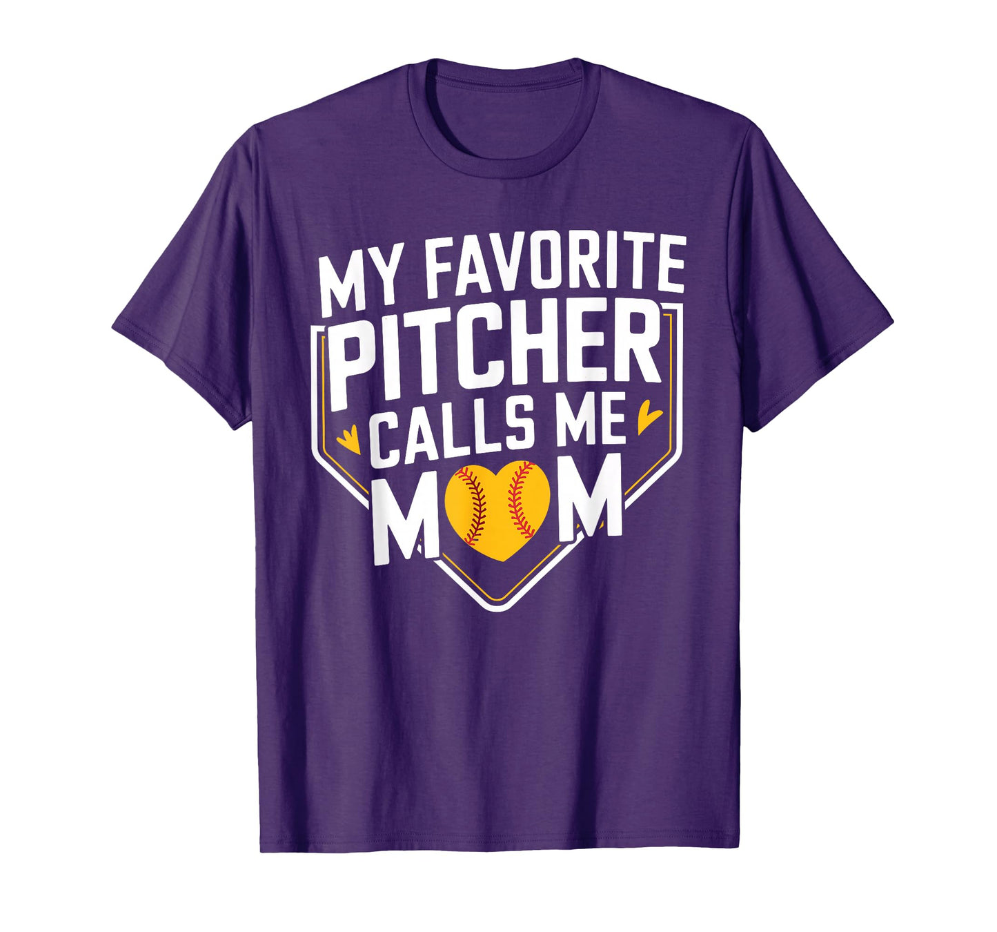 My Favorite Pitcher Calls Me Mom Funny Baseball Mom T-Shirt