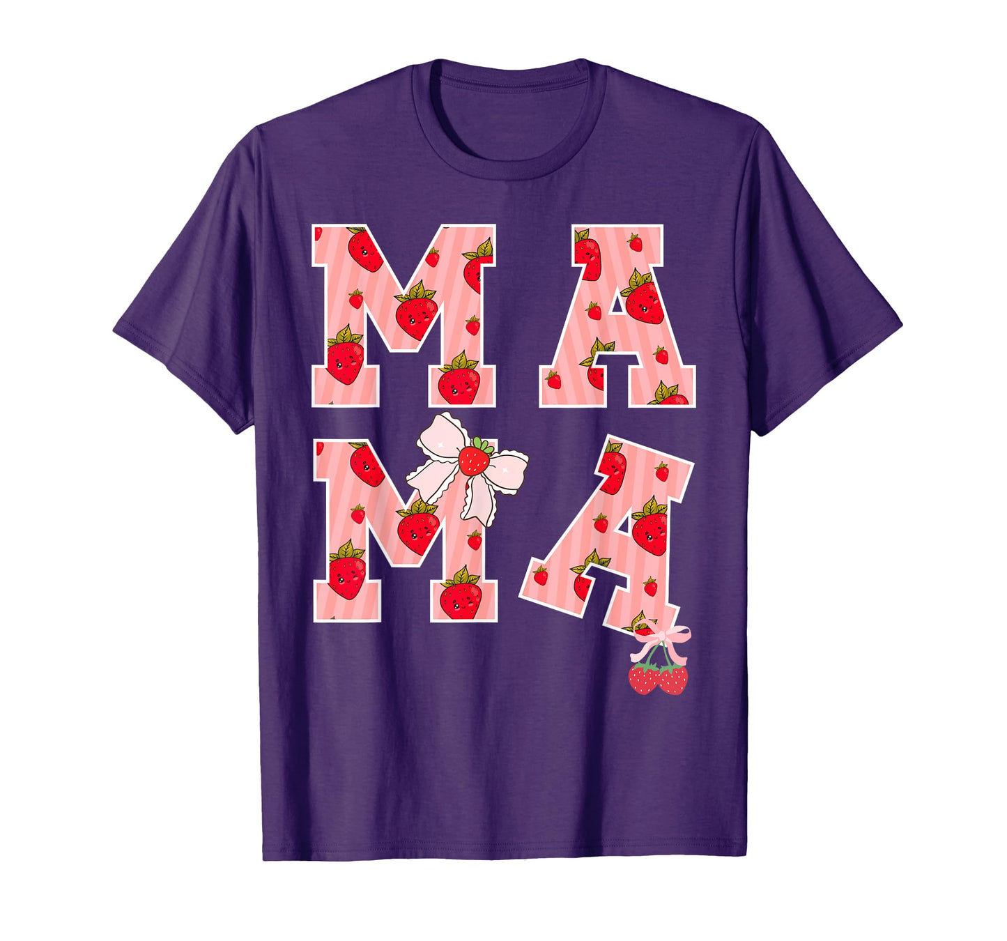 Mama Strawberry First Birthday Party Funny Mom Strawberry T-Shirt