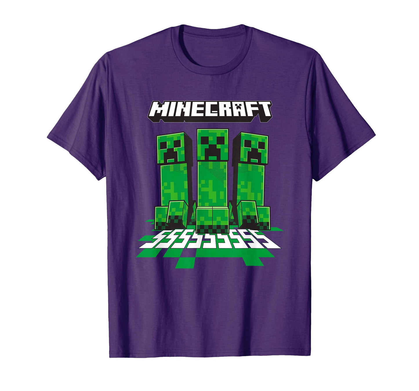 Minecraft Creeper Trio Pixelated SSS Vibes T-Shirt
