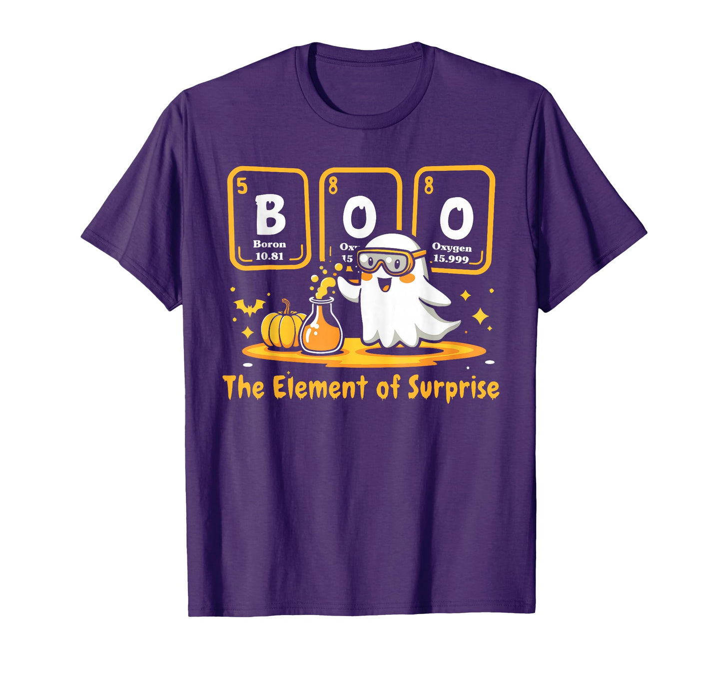 Chemistry Boo The Element of Surprise Cute Chemist Halloween T-Shirt