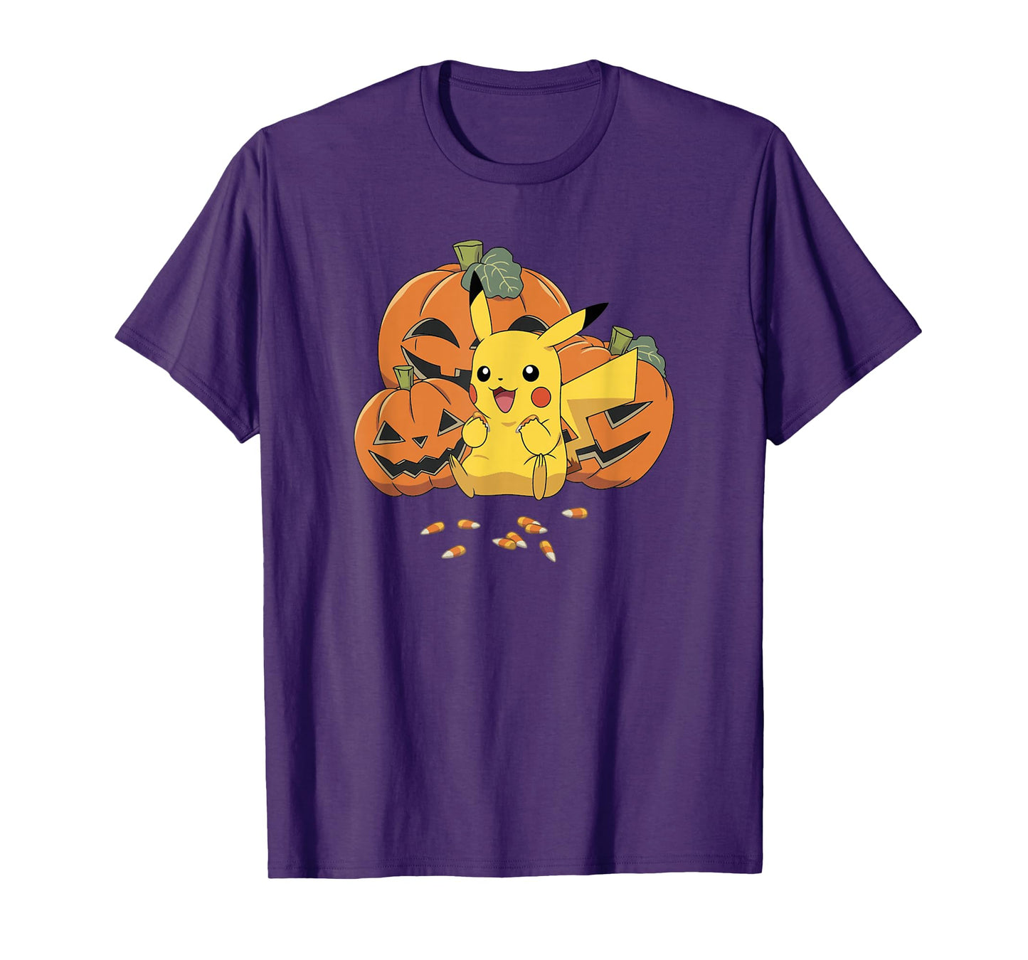 Pokémon Halloween Pikachu Cute Pumpkin Candy Corn T-Shirt