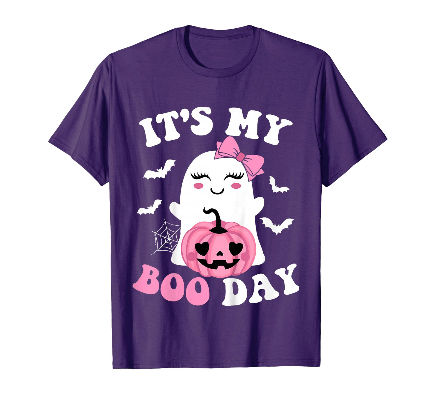 Kids Its My Boo Day Cute Halloween Birthday Toddler Girls Ghost T-Shirt