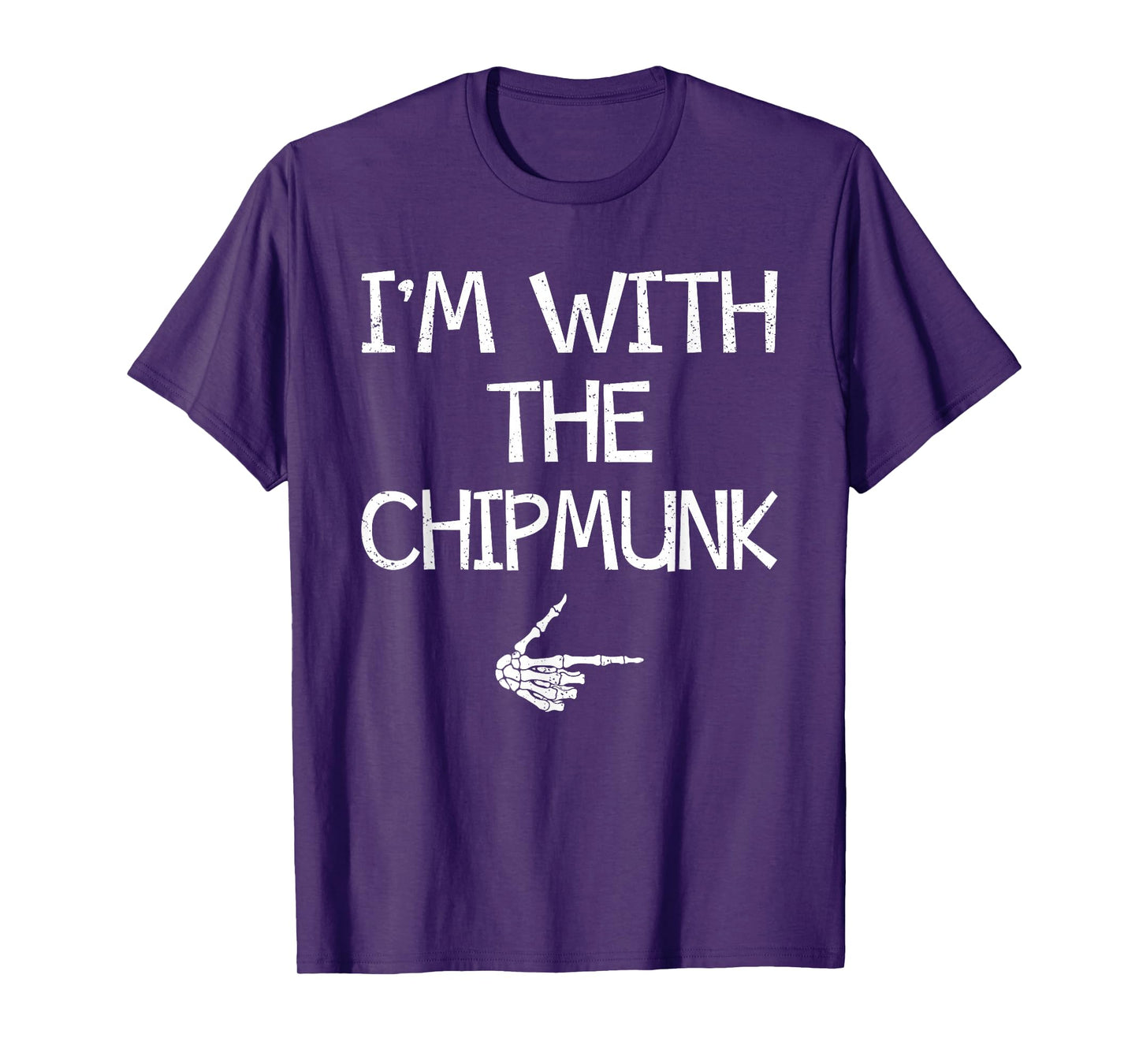 I'm With The Chipmunk Halloween Costume Couples Matching T-Shirt
