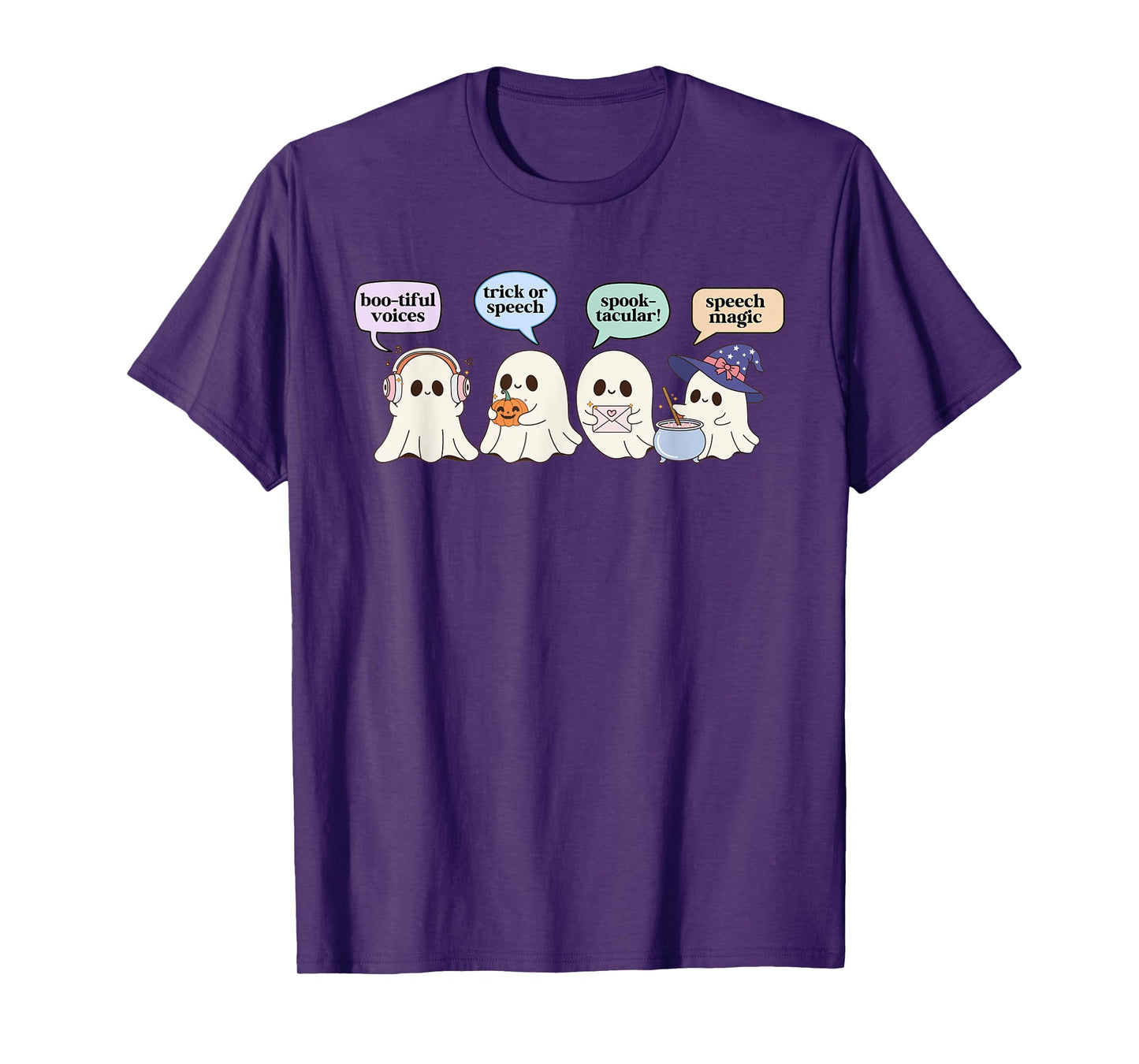 Halloween Speech Therapy SLP Ghost Speech Language Pathology T-Shirt