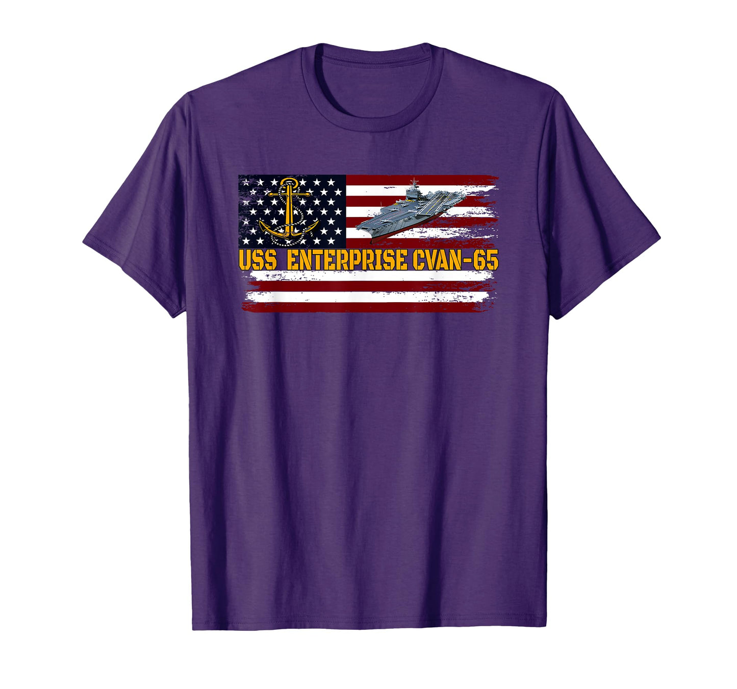 Aircraft Carrier USS Enterprise CVAN-65 Veterans Day Fathers T-Shirt