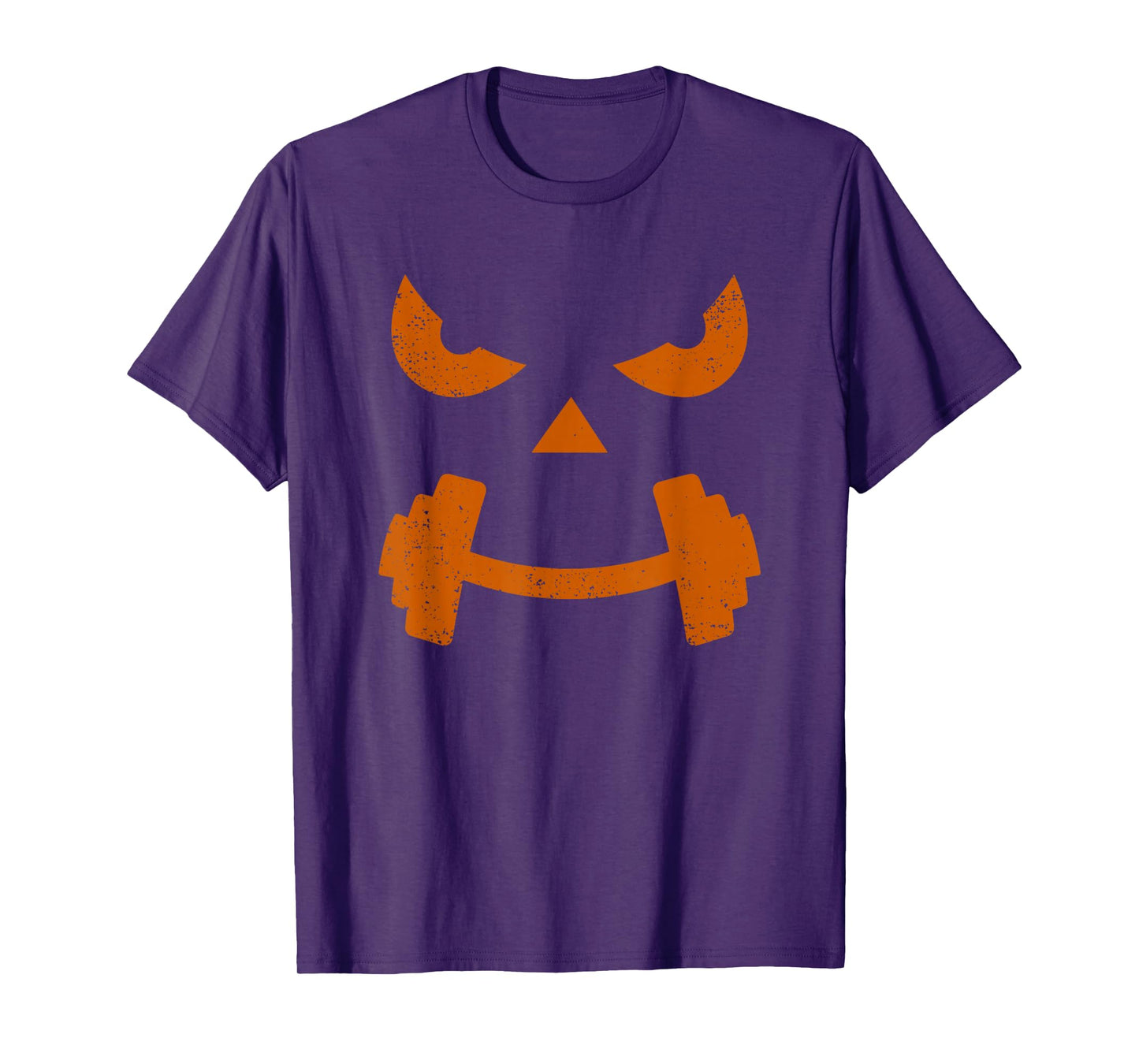 Gym Funny Pumpkin Fitness Halloween Weight Lifting Workout T-Shirt