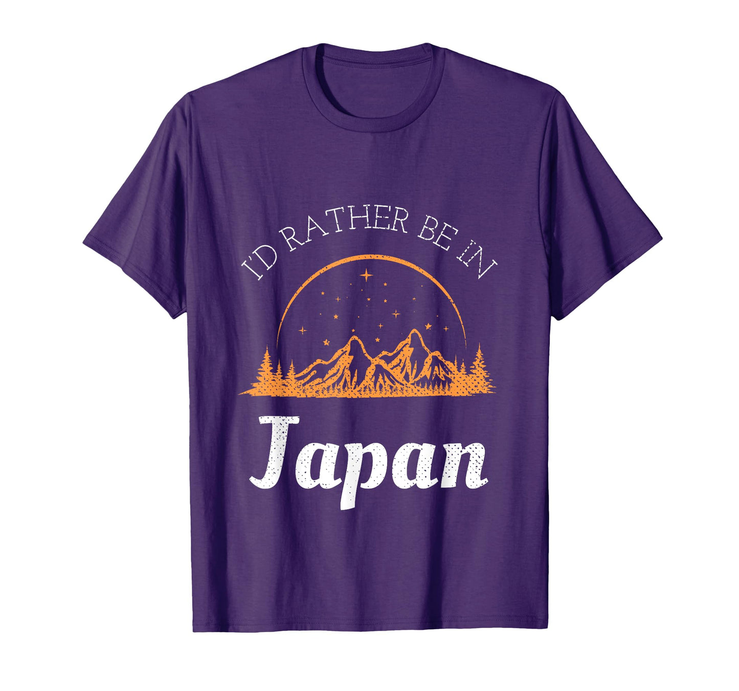 Retro & Vintage I'd Rather Be In Japan Black Vintage Casual Unisex-Adults T-Shirt