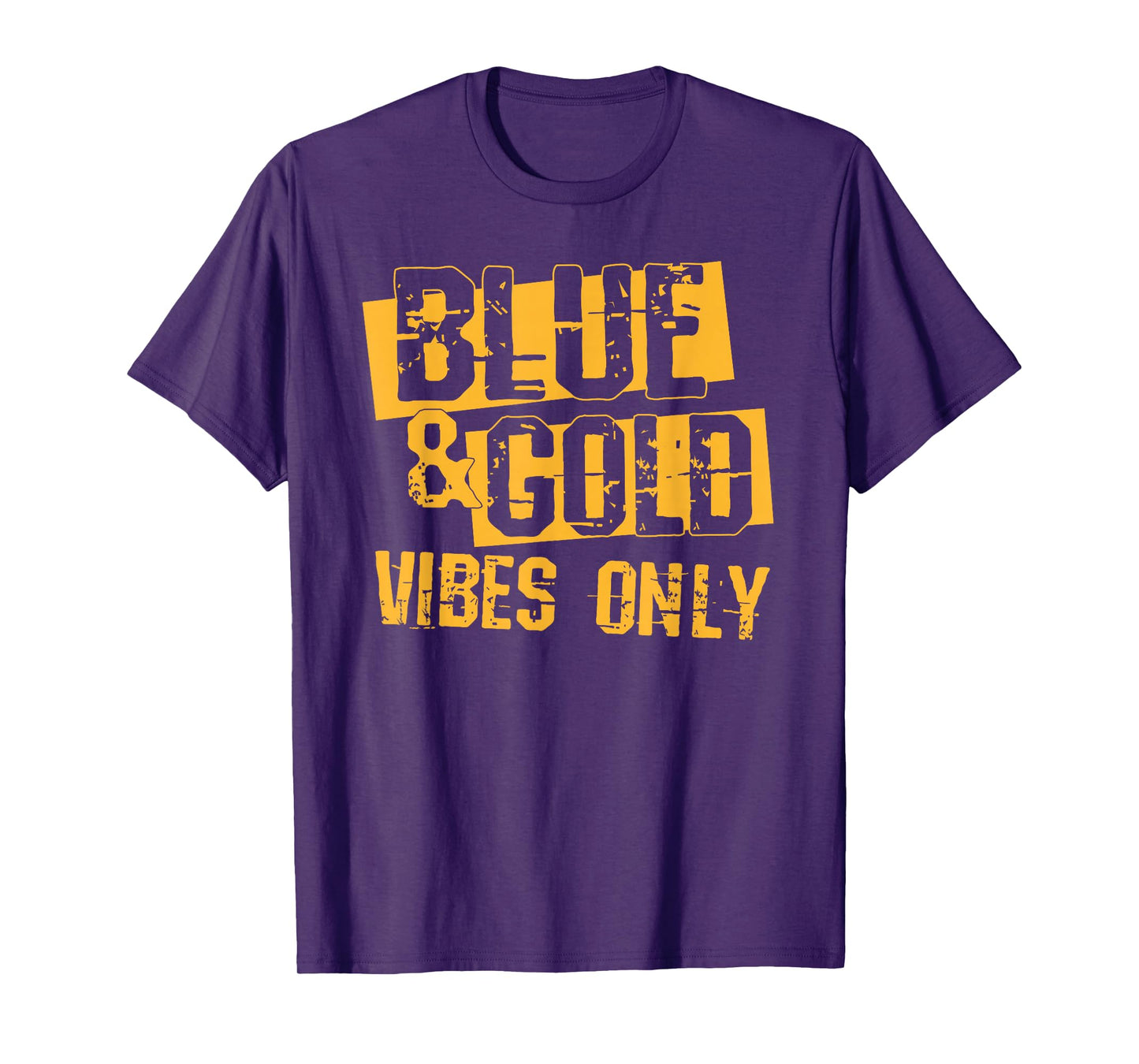 Blue and Gold Spirit Wear for High School Football T-Shirt