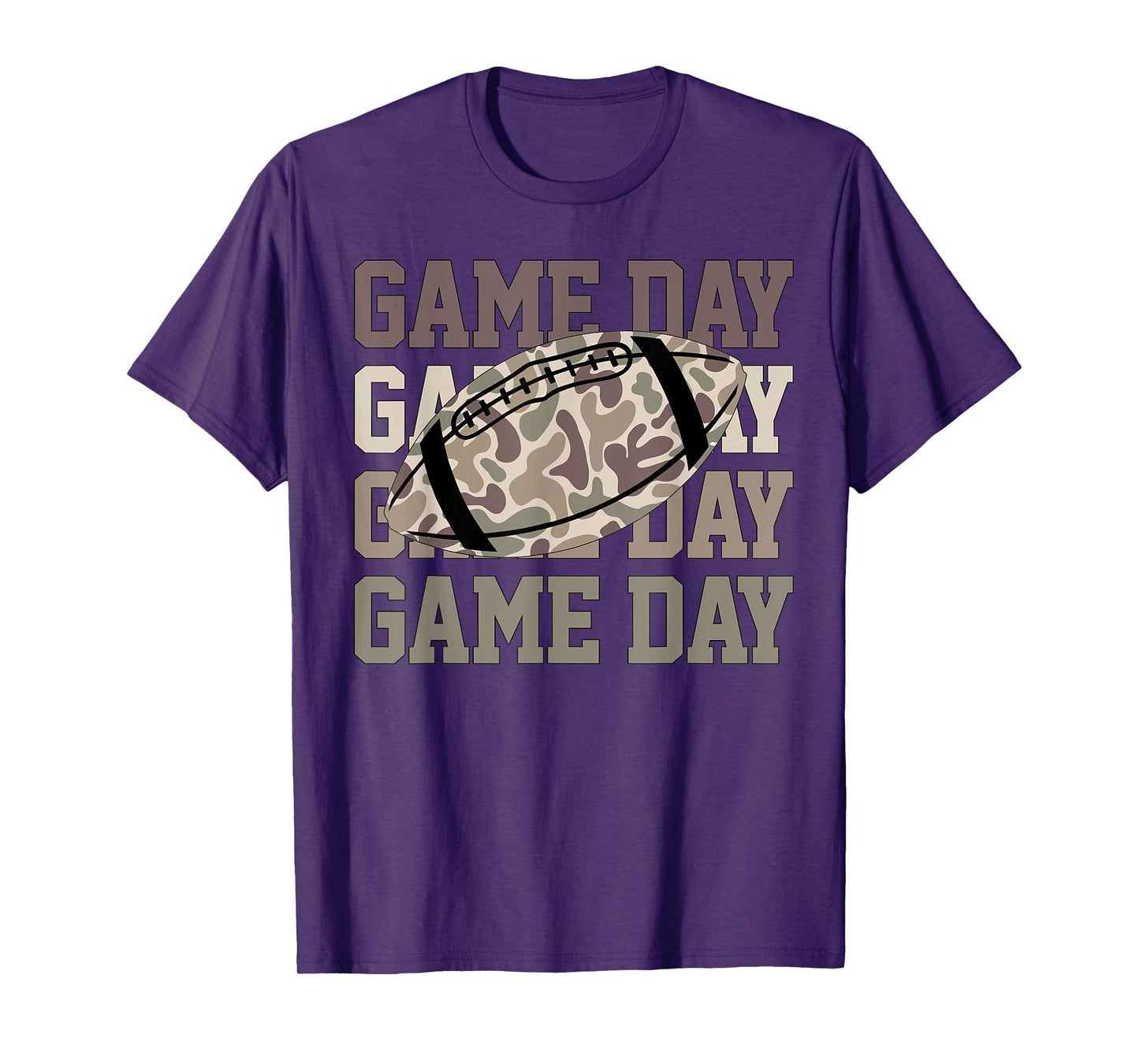 Touchdown American Football Game Day Thanksgiving Camo Funny T-Shirt
