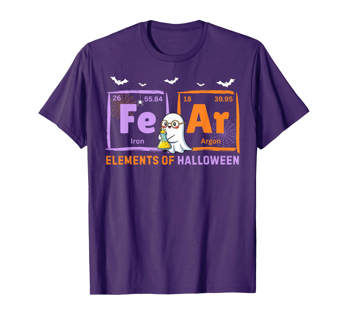 Elements of Halloween Fear Periodically Chemistry Teacher T-Shirt
