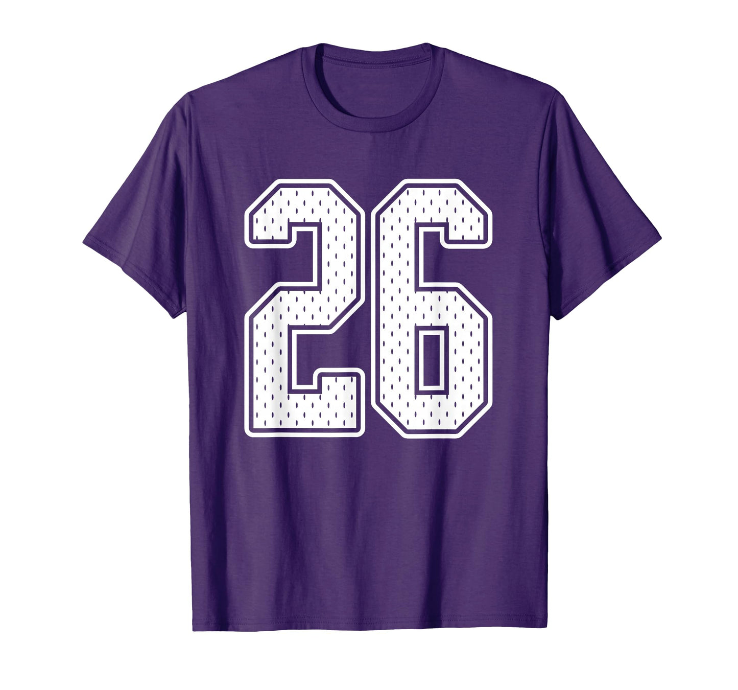 #26 White Vintage Number 26 Sports Fan Jersey Style T-Shirt