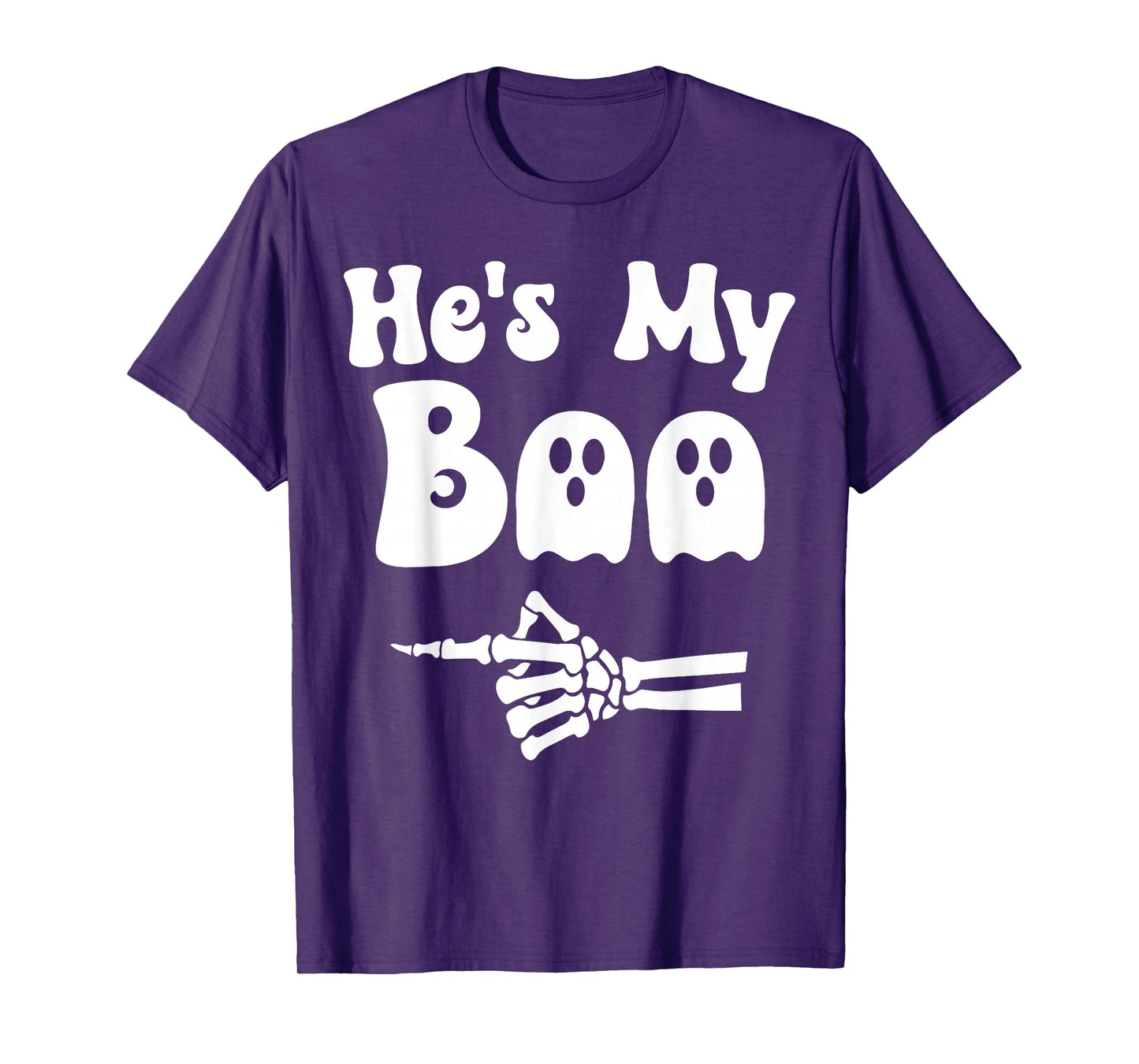 He's My Boo Matching Couple Halloween Couples She's My Boo T-Shirt