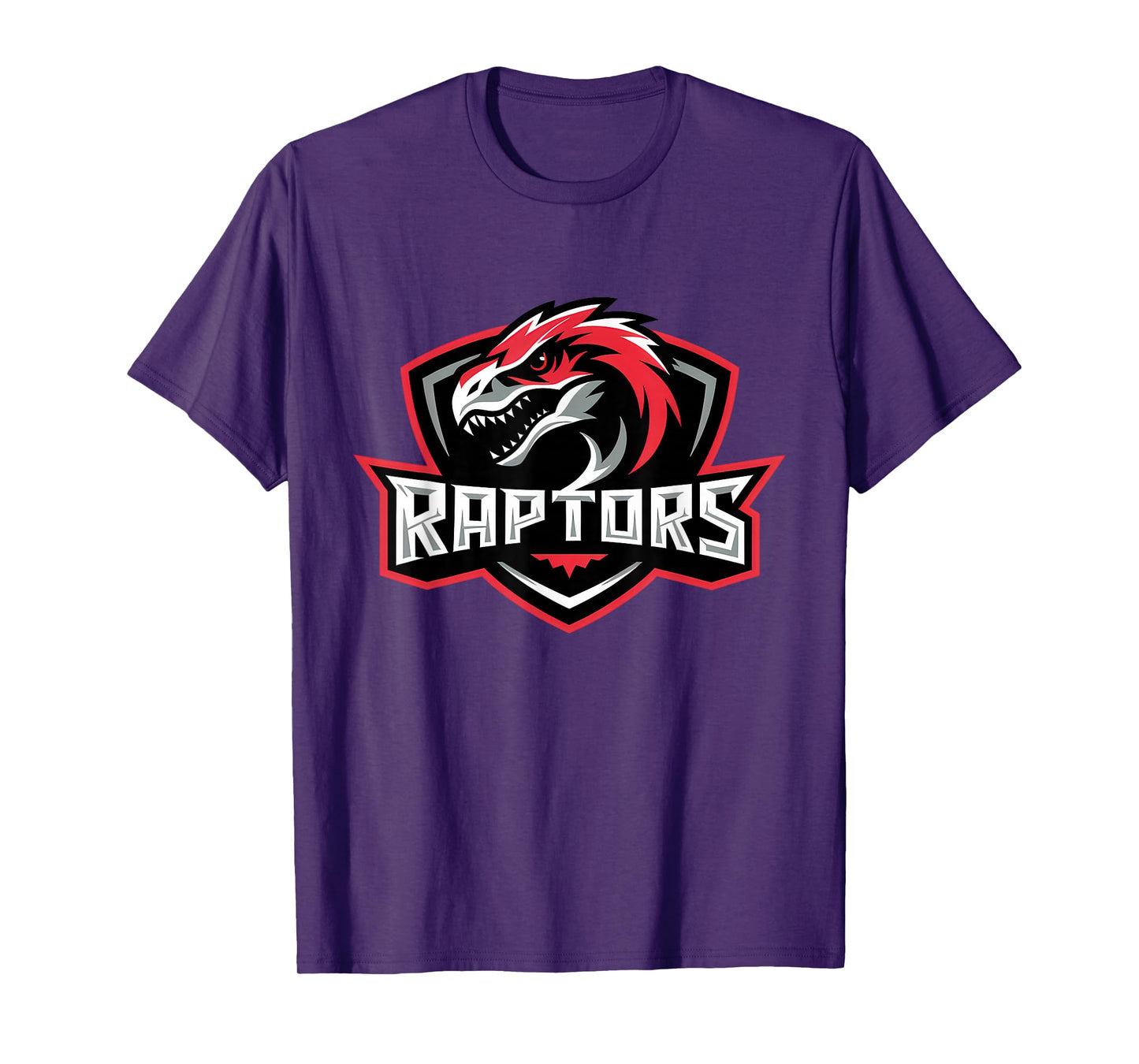 Aggressive Velocirax Mascot Head Dinosaur Esport Team Logo T-Shirt