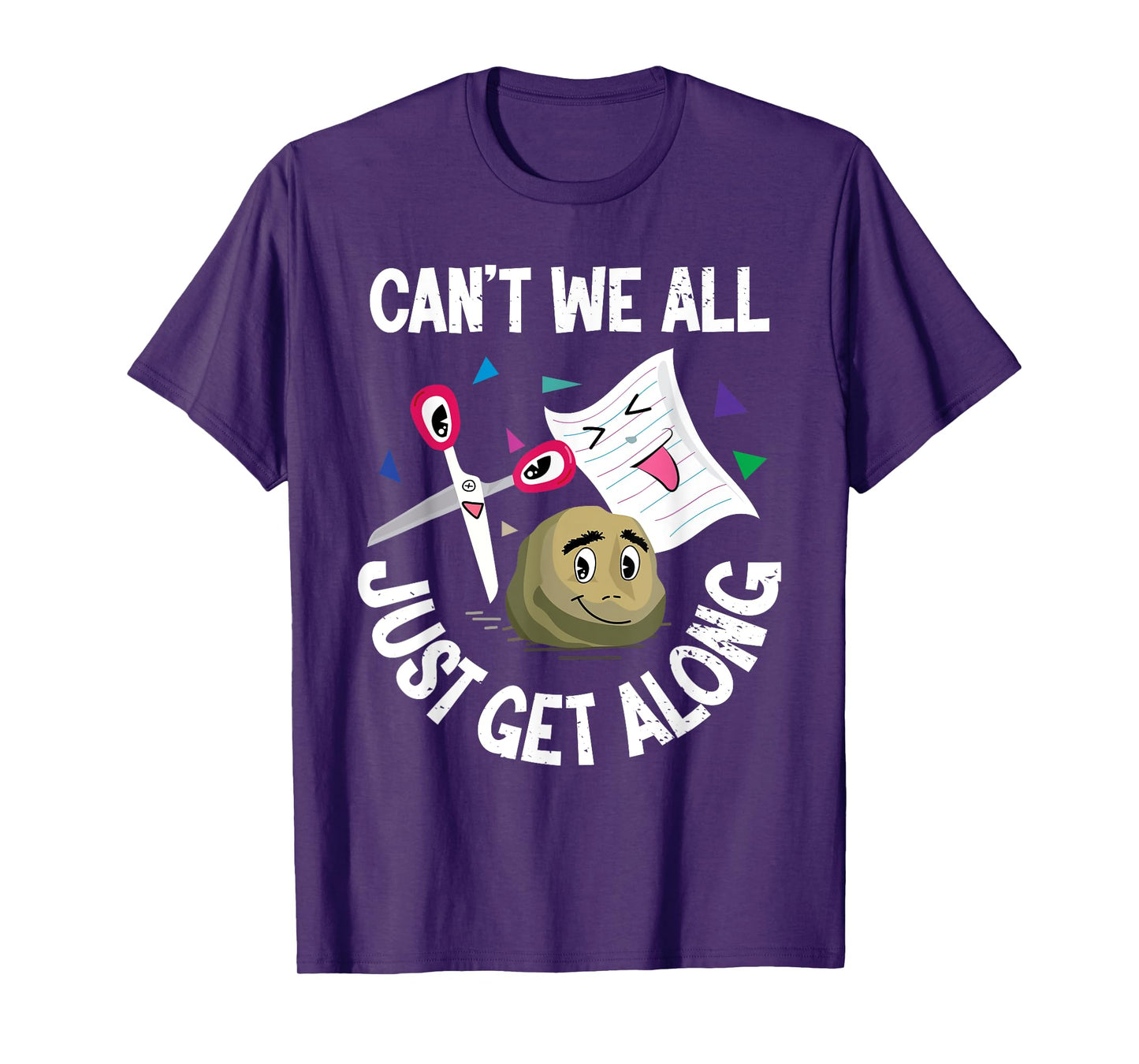 Can't We All Just Get Along Funny Rock Paper Scissors Gifts T-Shirt