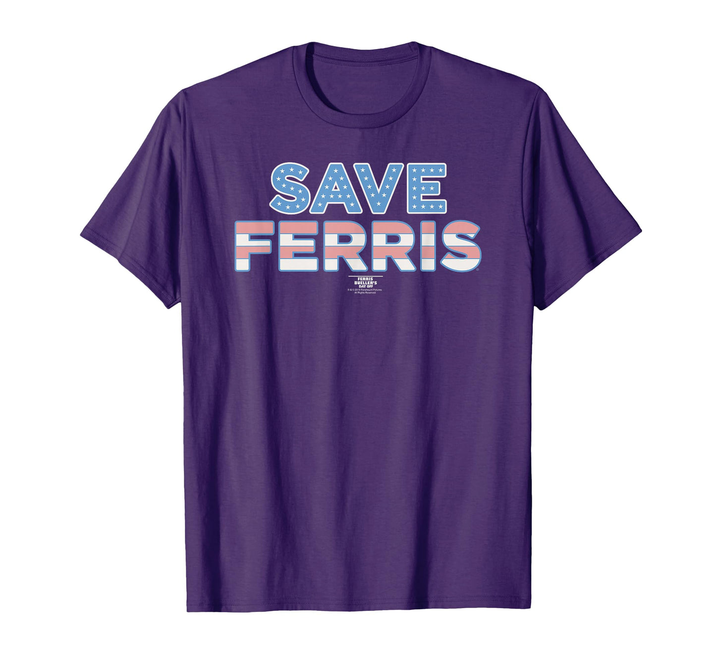 Ferris Bueller's Day Off Save Ferris American Flag Movie T-Shirt