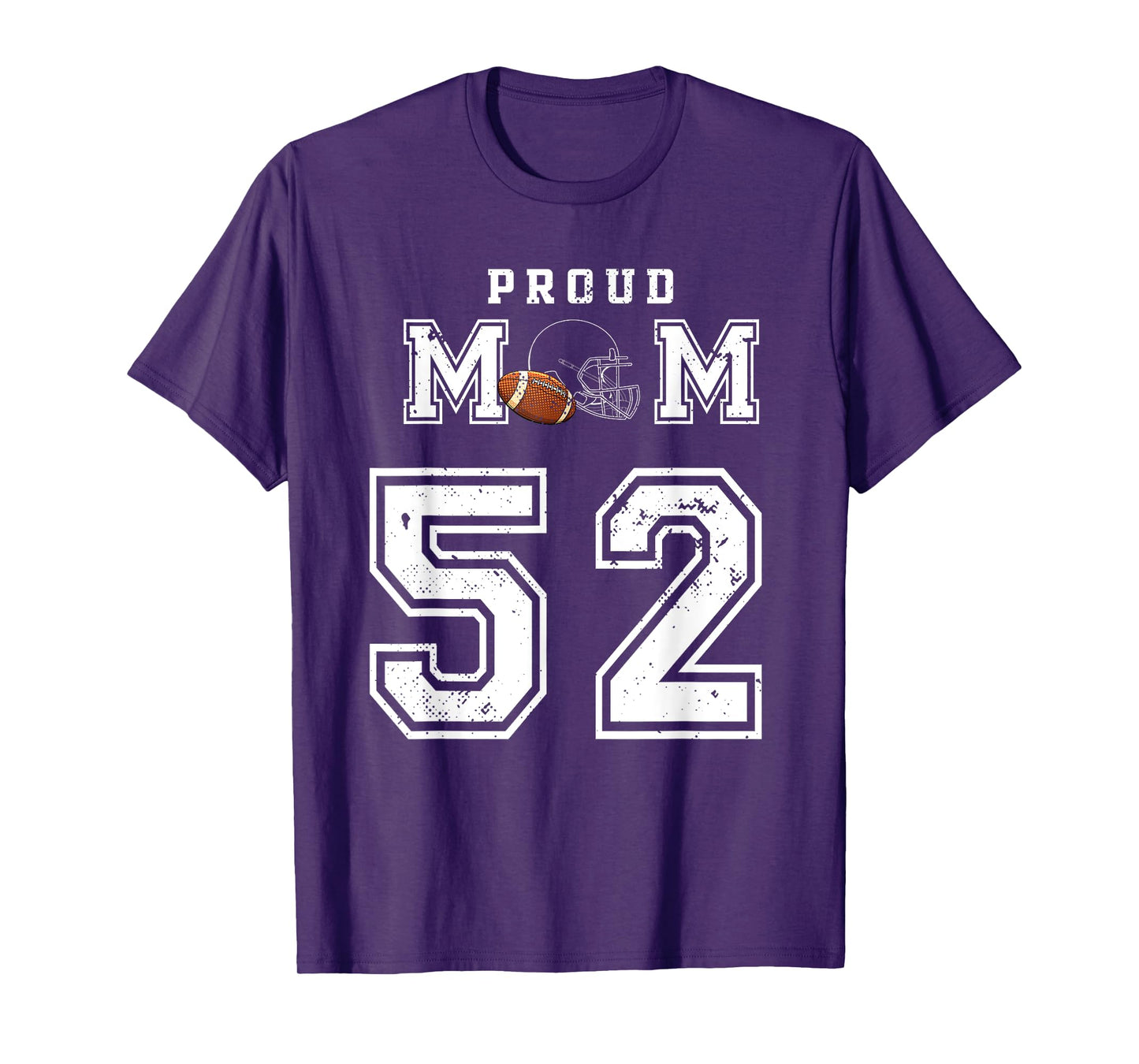 Custom Proud Football Mom Number 52 Personalized For Women T-Shirt
