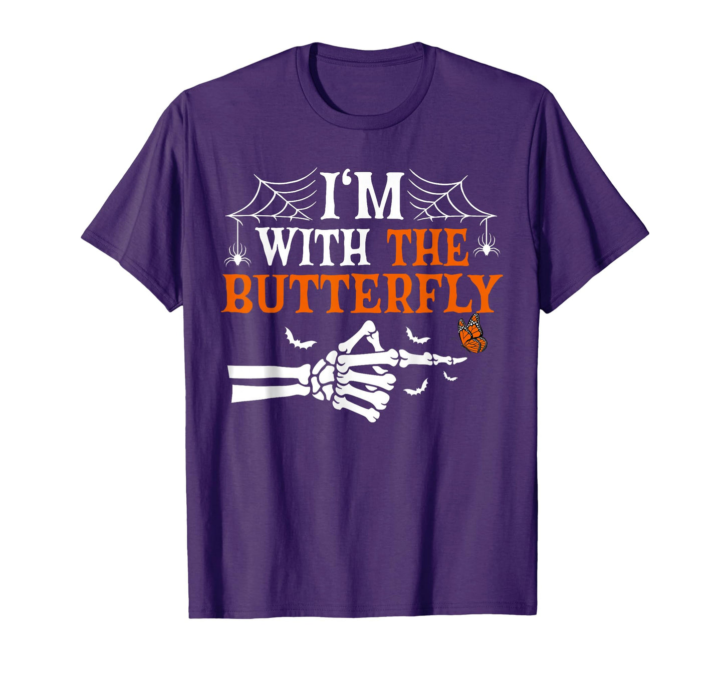 I'm with Butterfly Halloween Costume Couples Matching T-Shirt
