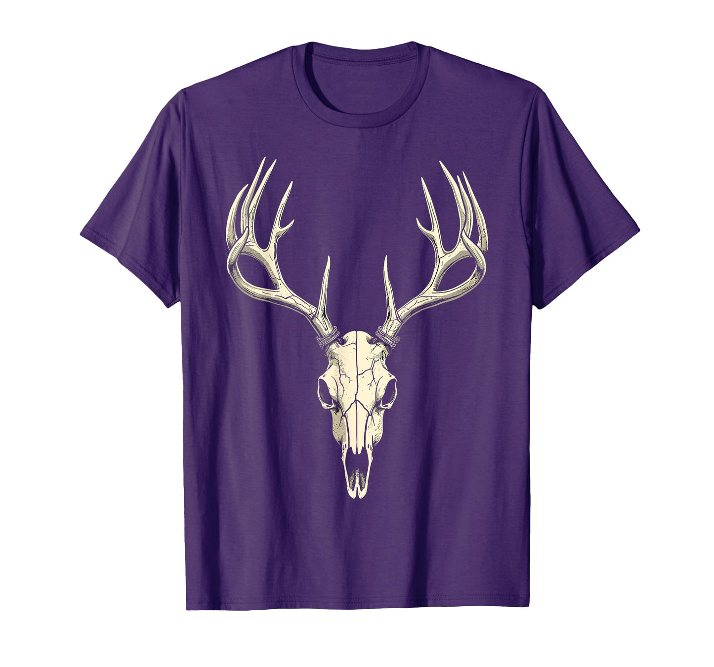 Deer Skull Tee Bow Hunter Dad Hunt Fan Vintage Hunting T-Shirt