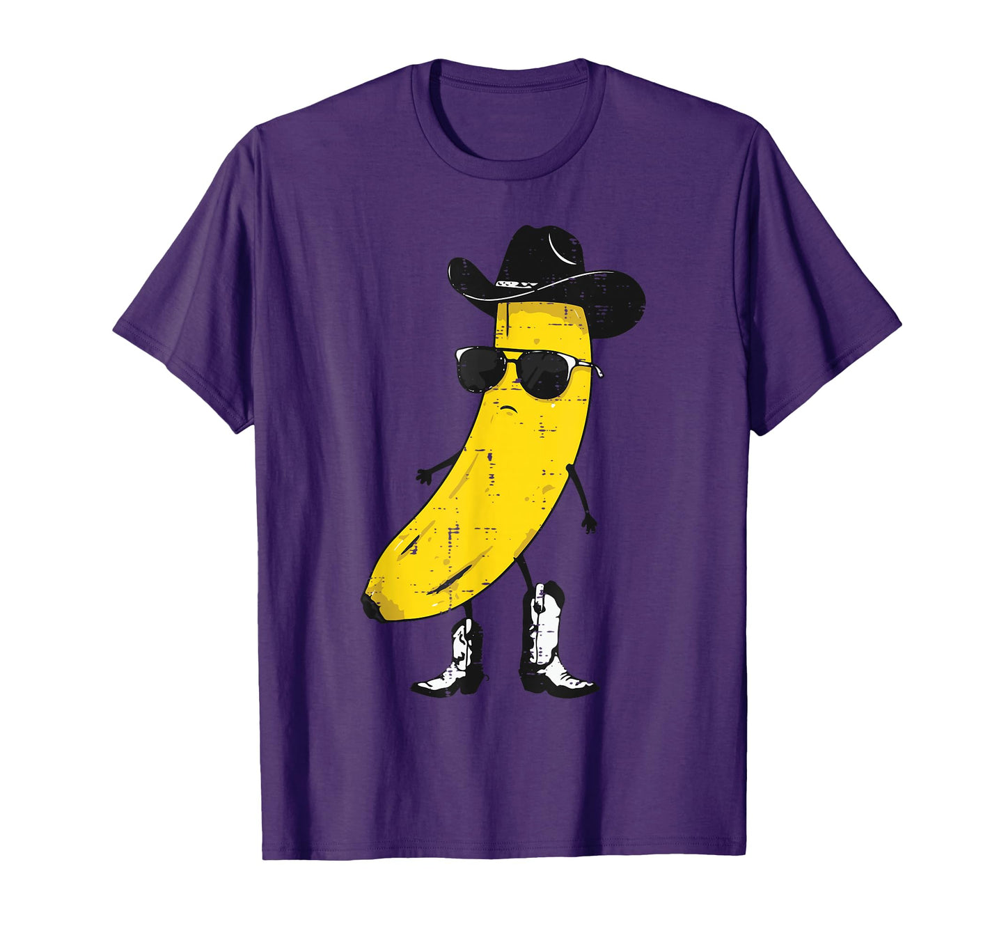 Cowboy Banana Cool Cowgirl Fruit Country Men Boys Kids Women T-Shirt