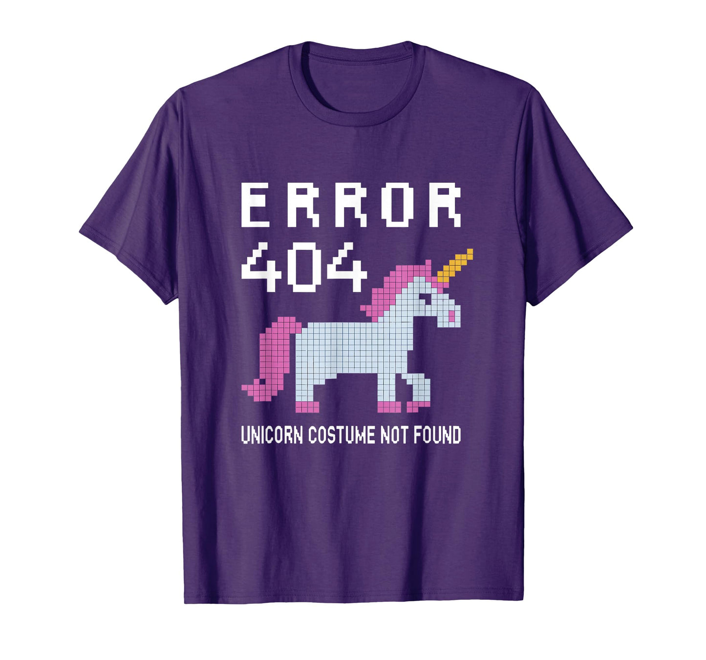 Error 404 Unicorn Costume Found Halloween Programmer It T-Shirt