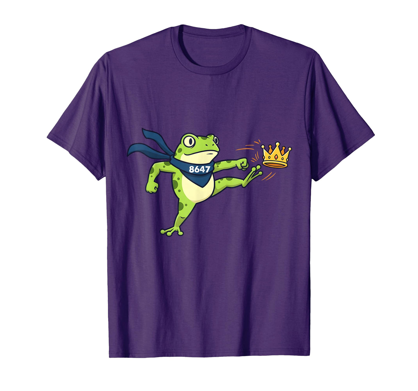 Portland Frog Funny Frog 8647 No Kings Funny Frog Meme Crown T-Shirt