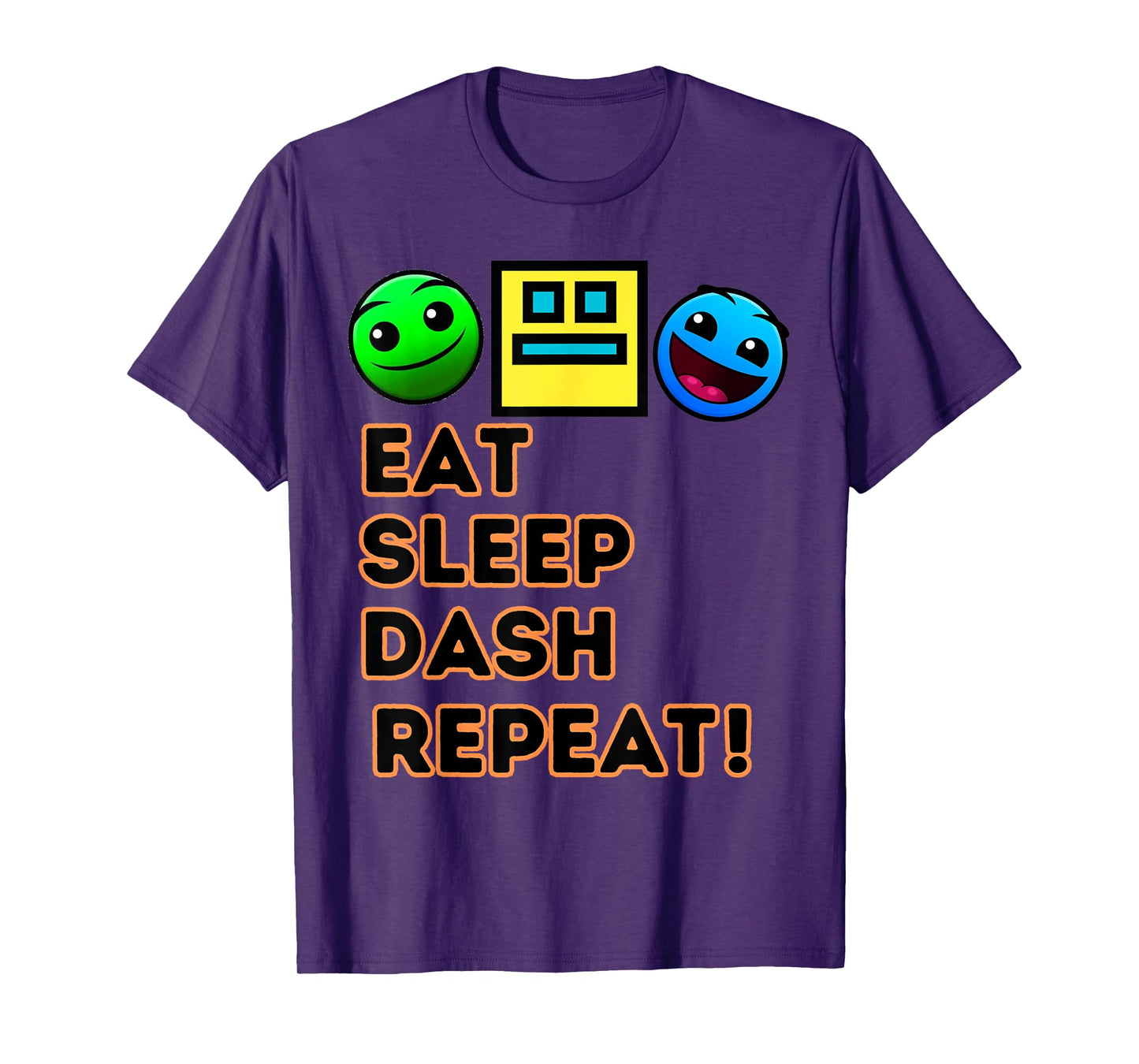 Eat Sleep Dash Repeat Video Game Geometry Video Gamer T-Shirt