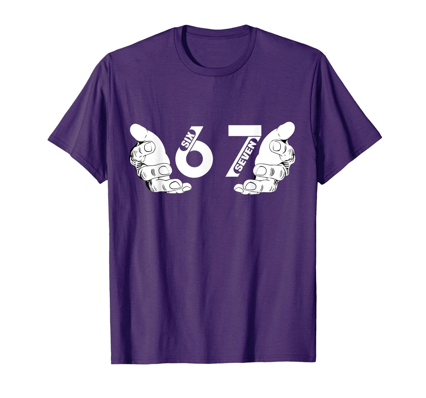Funny Hands Six Seven 6 7 Meme Design Six Seven T-Shirt