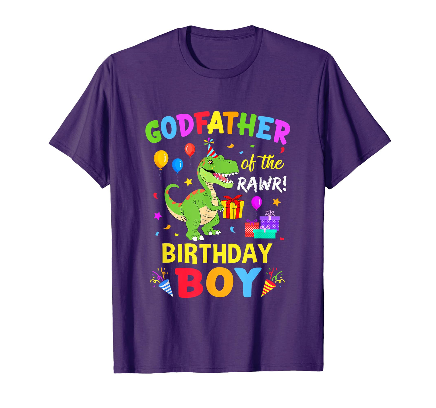 Godfather Of The Birthday Boy T-Rex Funny Dinosaur Boy Party T-Shirt