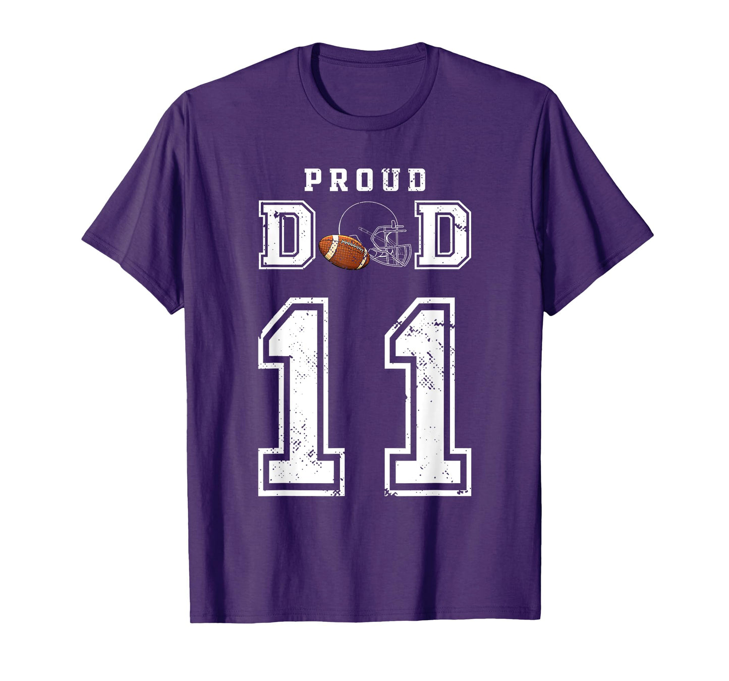 Custom Proud Football Dad Number 11 Personalized For Men T-Shirt