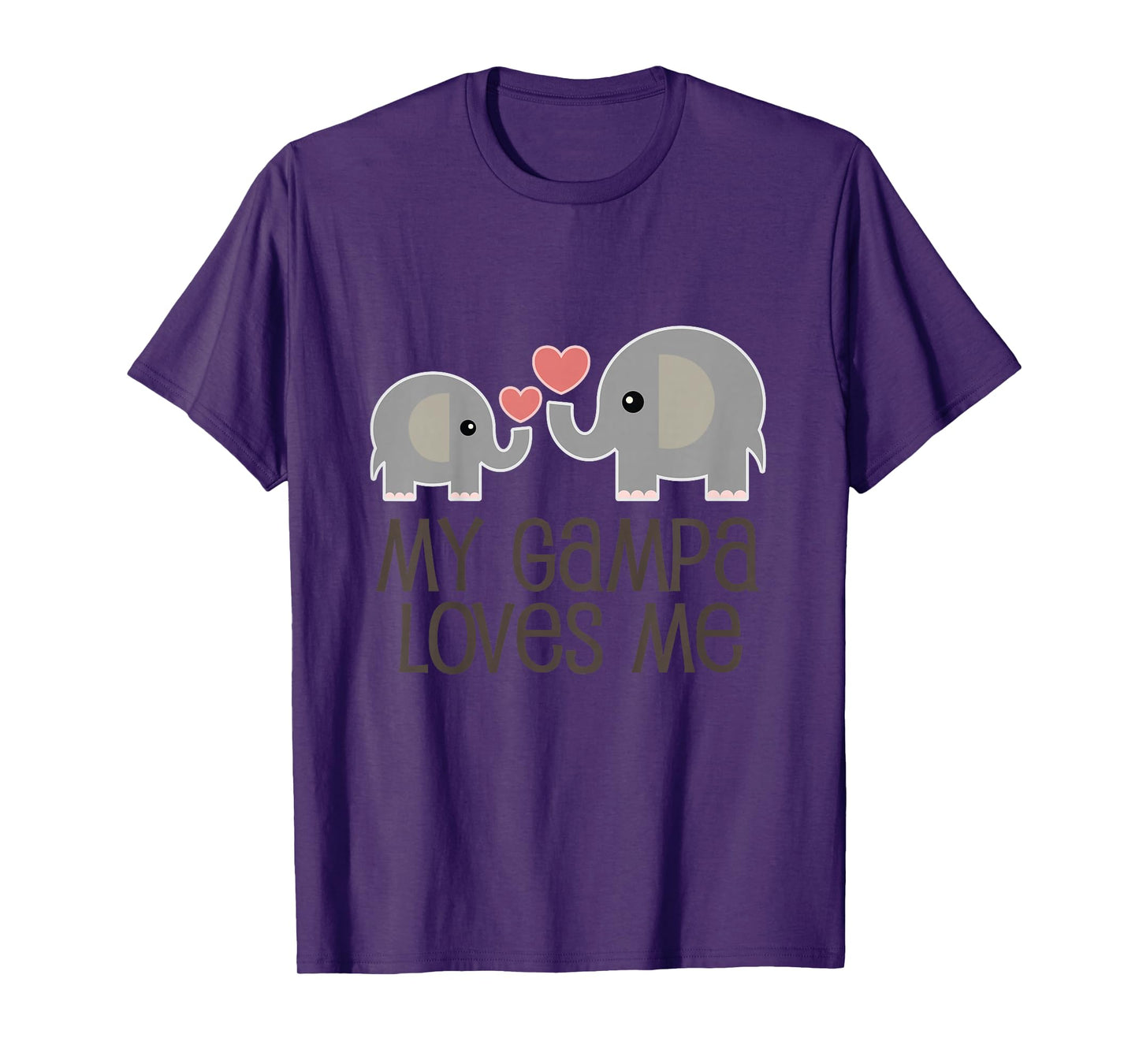 My Gampa Loves Me Grandkids Elephant T-Shirt