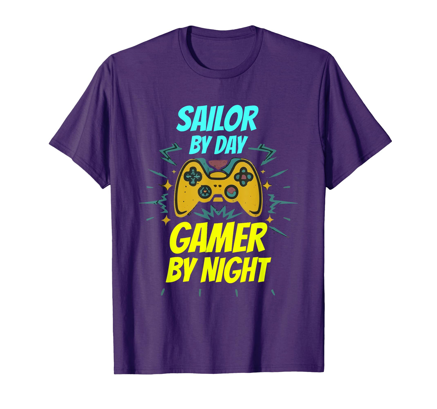 Sailor By Day Gamer By Night Funny Sailor Gaming T-Shirt