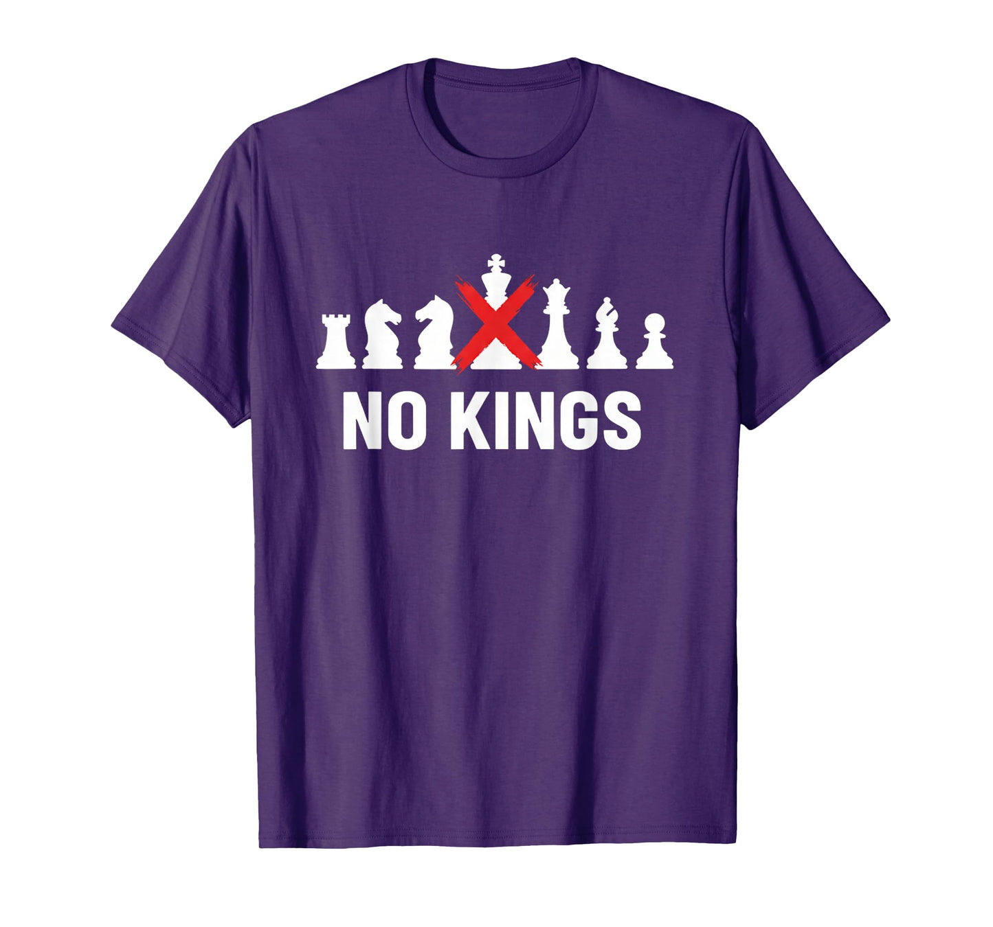 No Kings Patriotic Chess Men Women Liberty Freedom T-Shirt