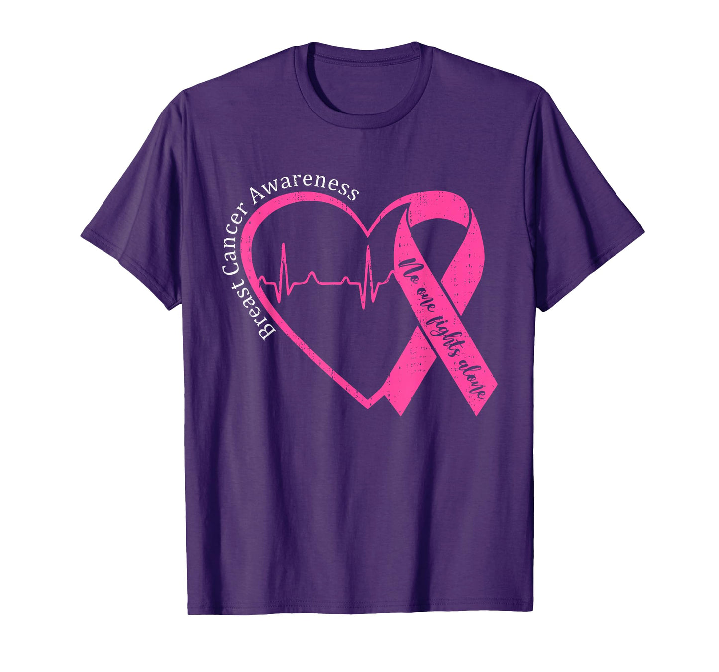 Breast Cancer Awareness Heart Pink Ribbon Support Squad T-Shirt