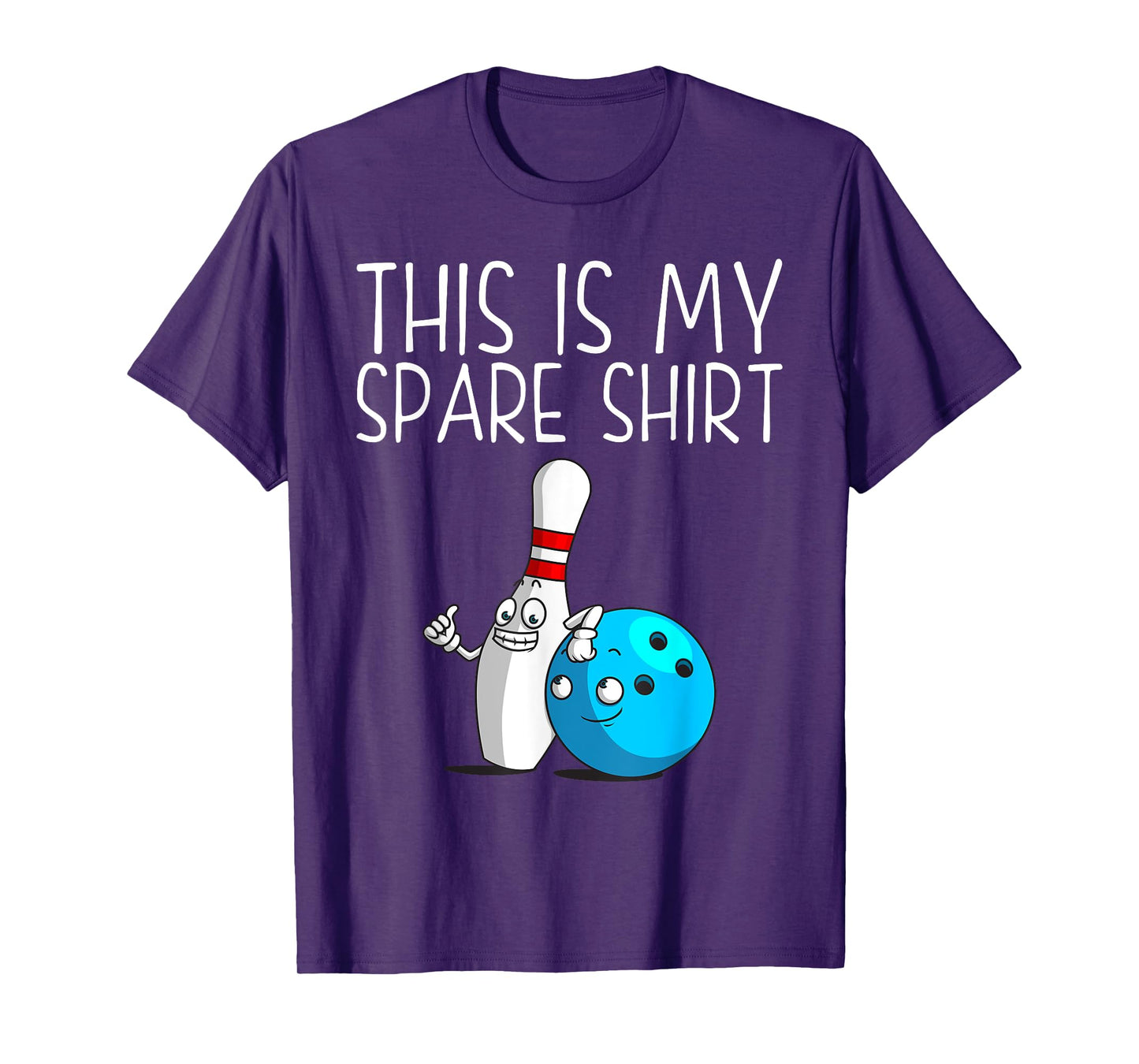 Funny Bowling Gift For Men Women Cool Bowler Spare Ball Pin T-Shirt