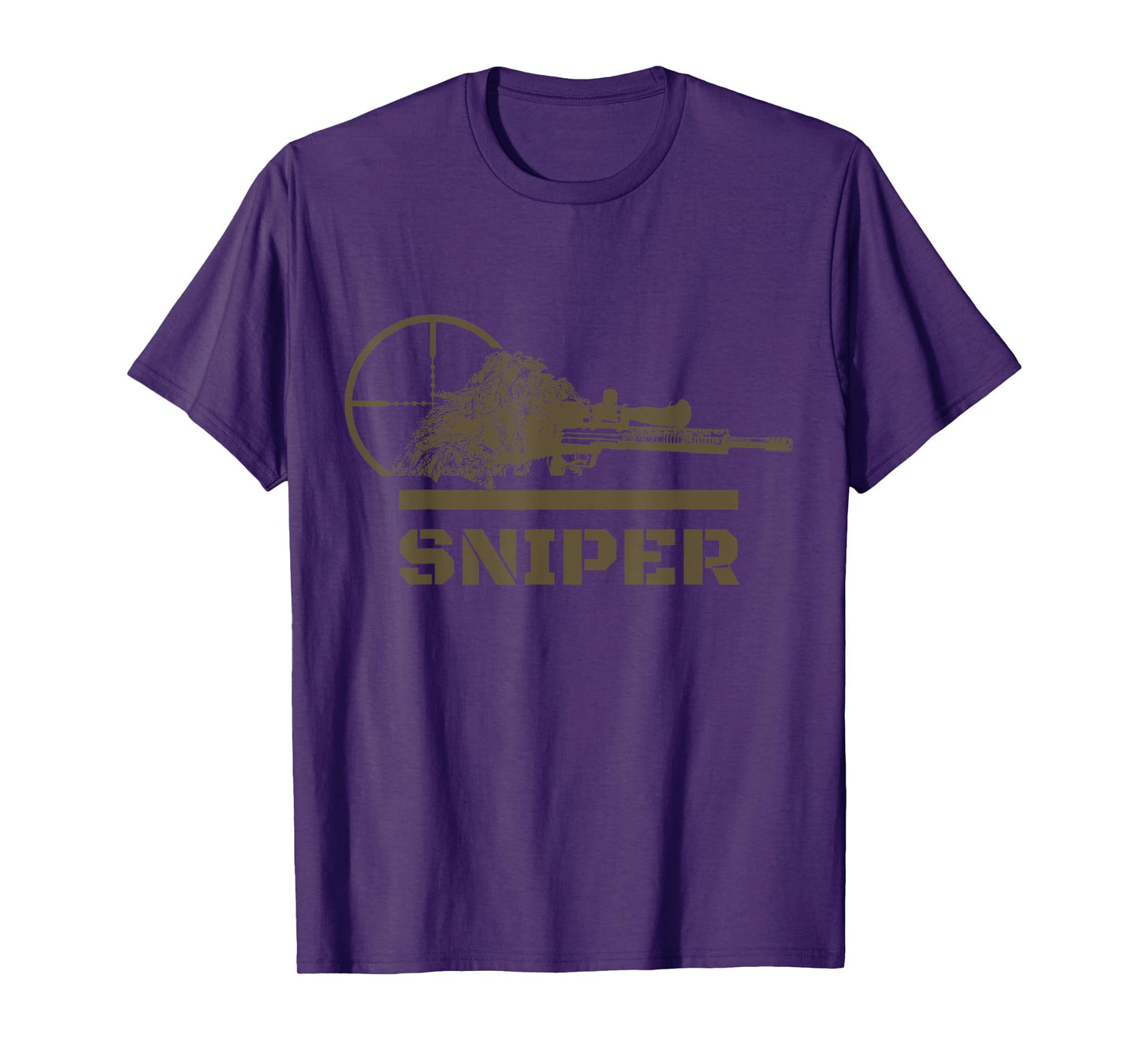 Sniper Ghillie Suit and Reticle Military T-Shirt T-Shirt