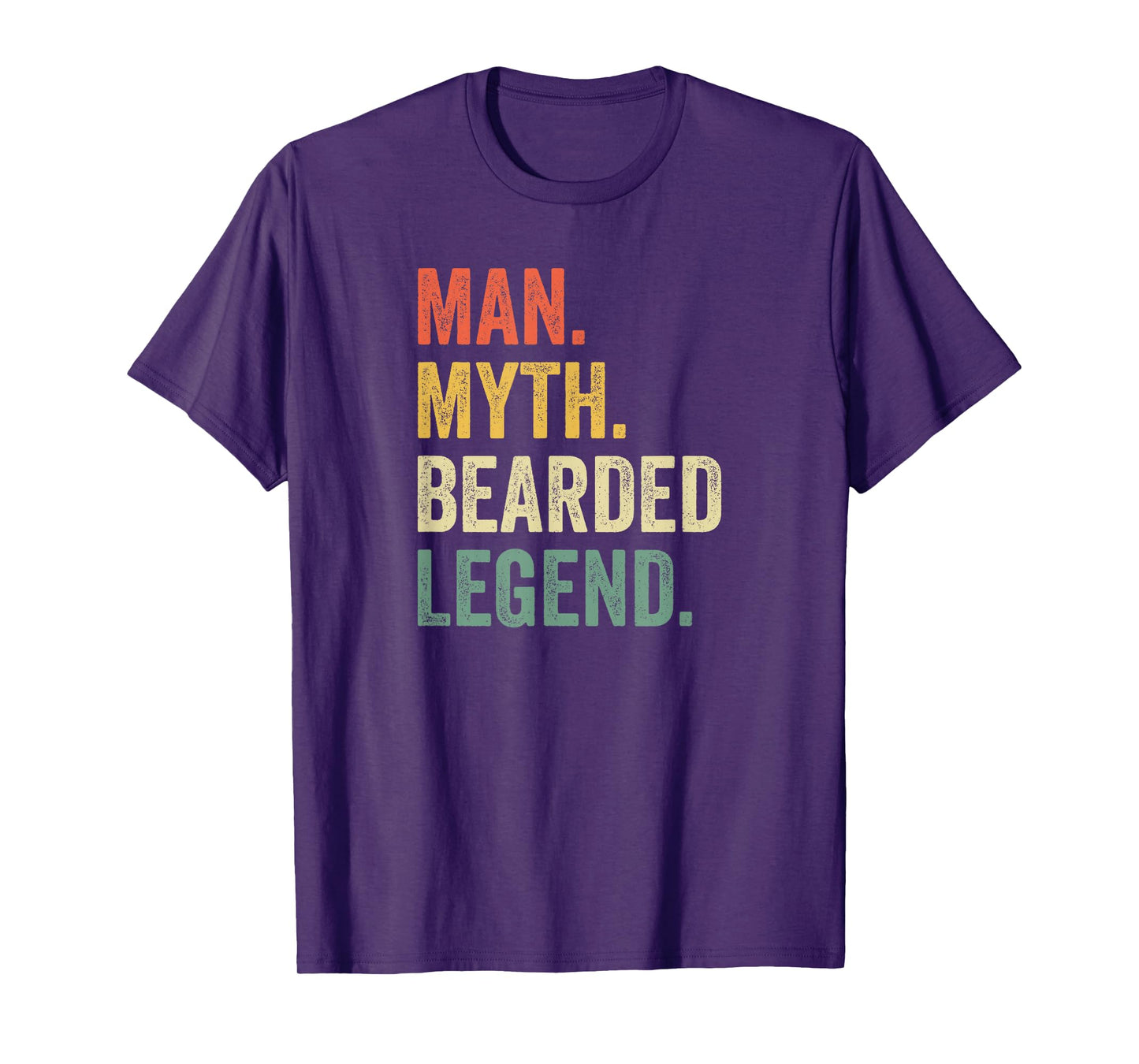 Man Myth Bearded Legend Dad Beard Father's Day Vintage T-Shirt