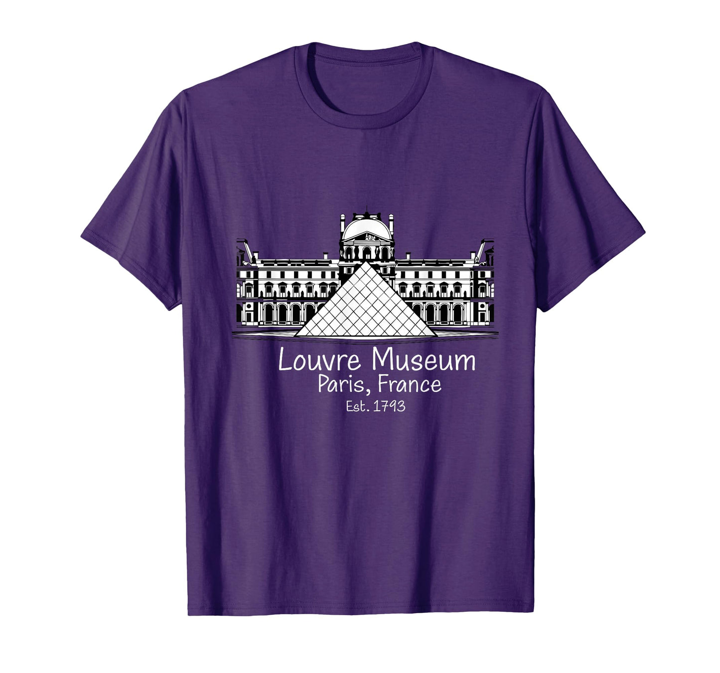 louvre Museum Paris Flag Souvenir Men Women Girls Boys T-Shirt