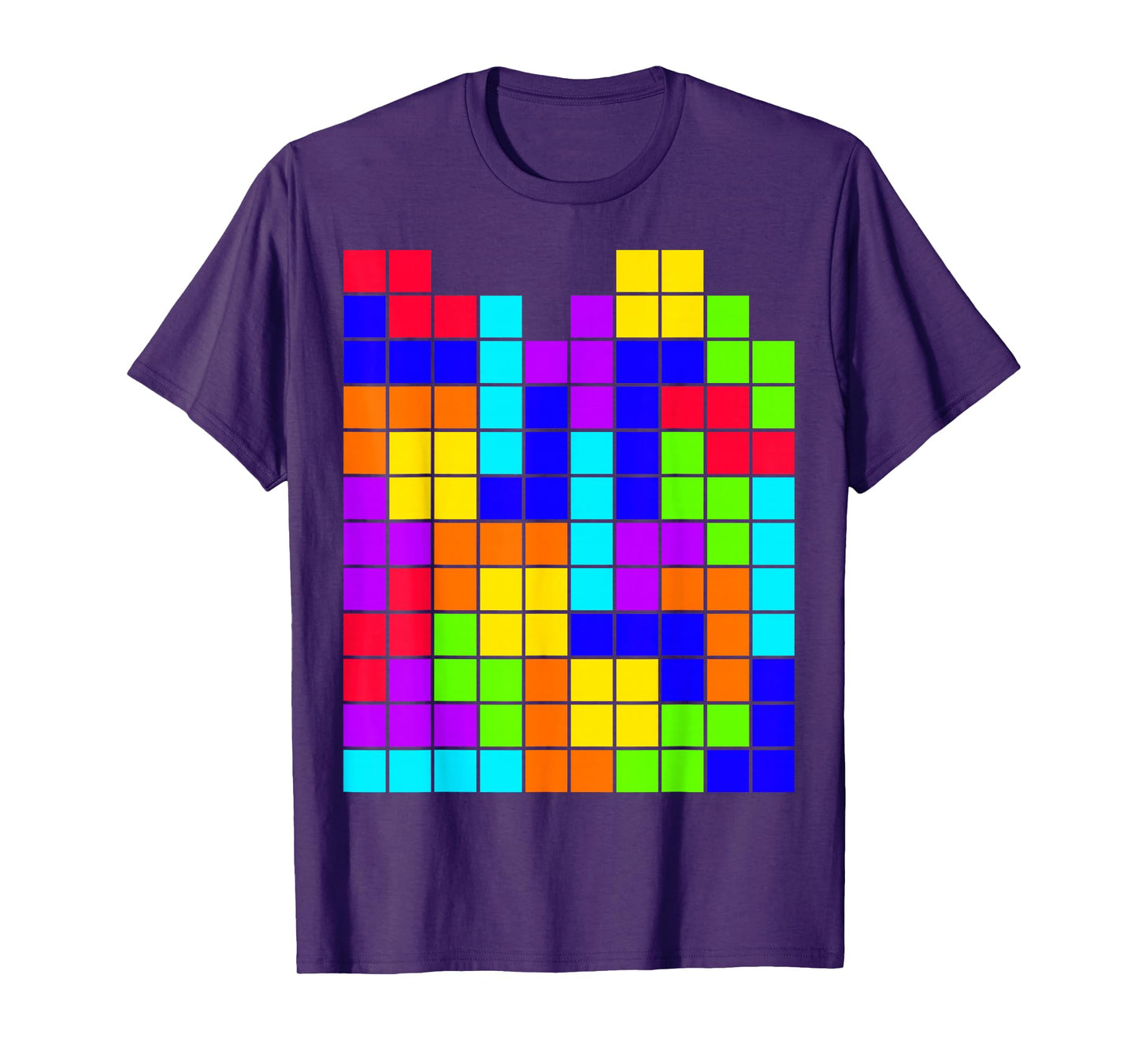 Nerdy Tetrominoes Block Puzzle Video Game Math Teacher Geek T-Shirt