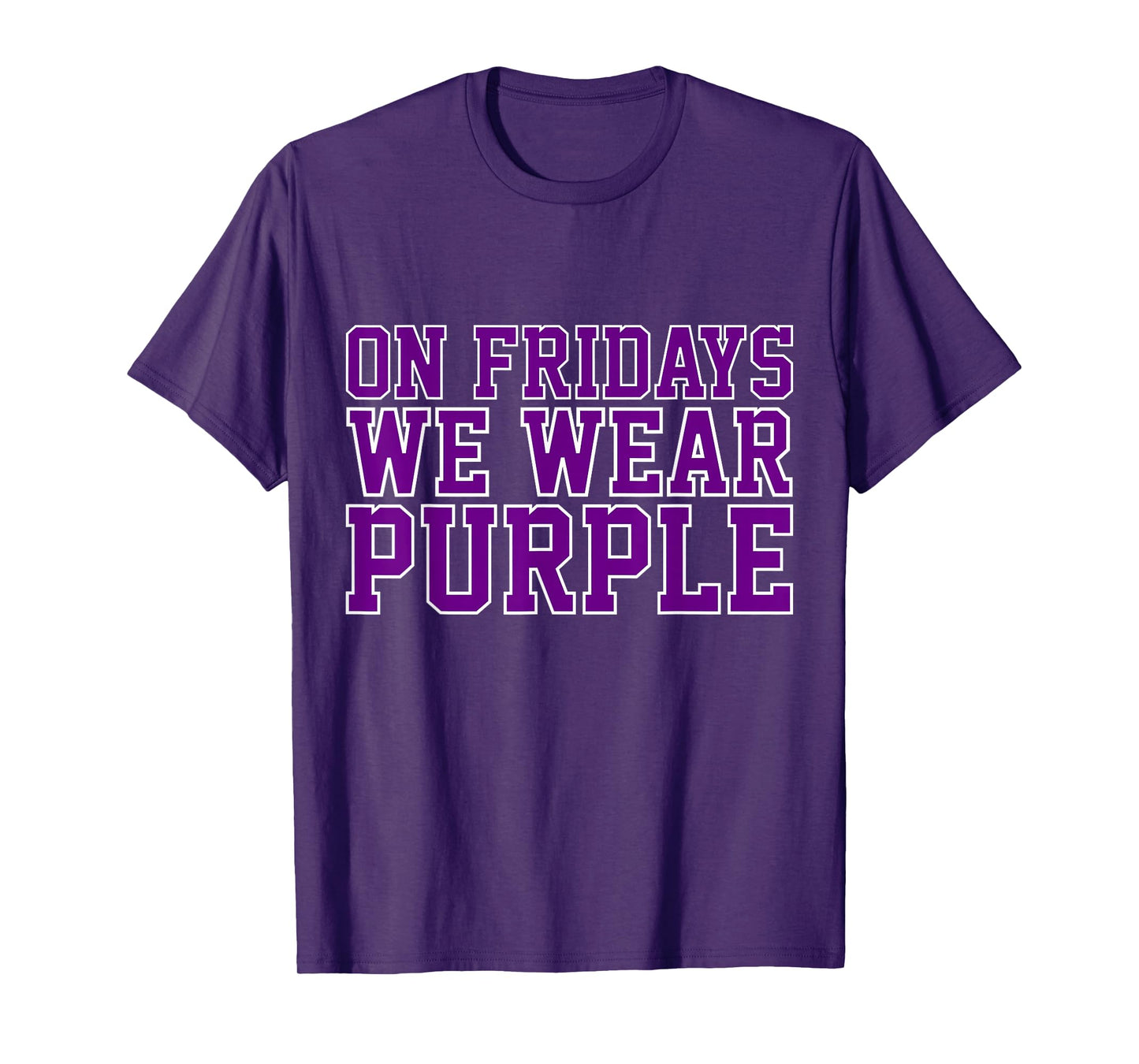On Fridays We Wear Purple High School Football Team Pride T-Shirt