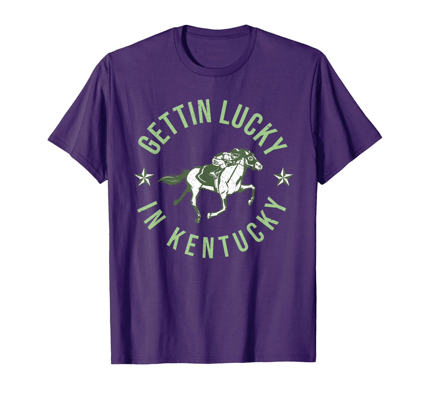 Funny Derby Vintage Getting Lucky In Kentucky Horse Racing T-Shirt