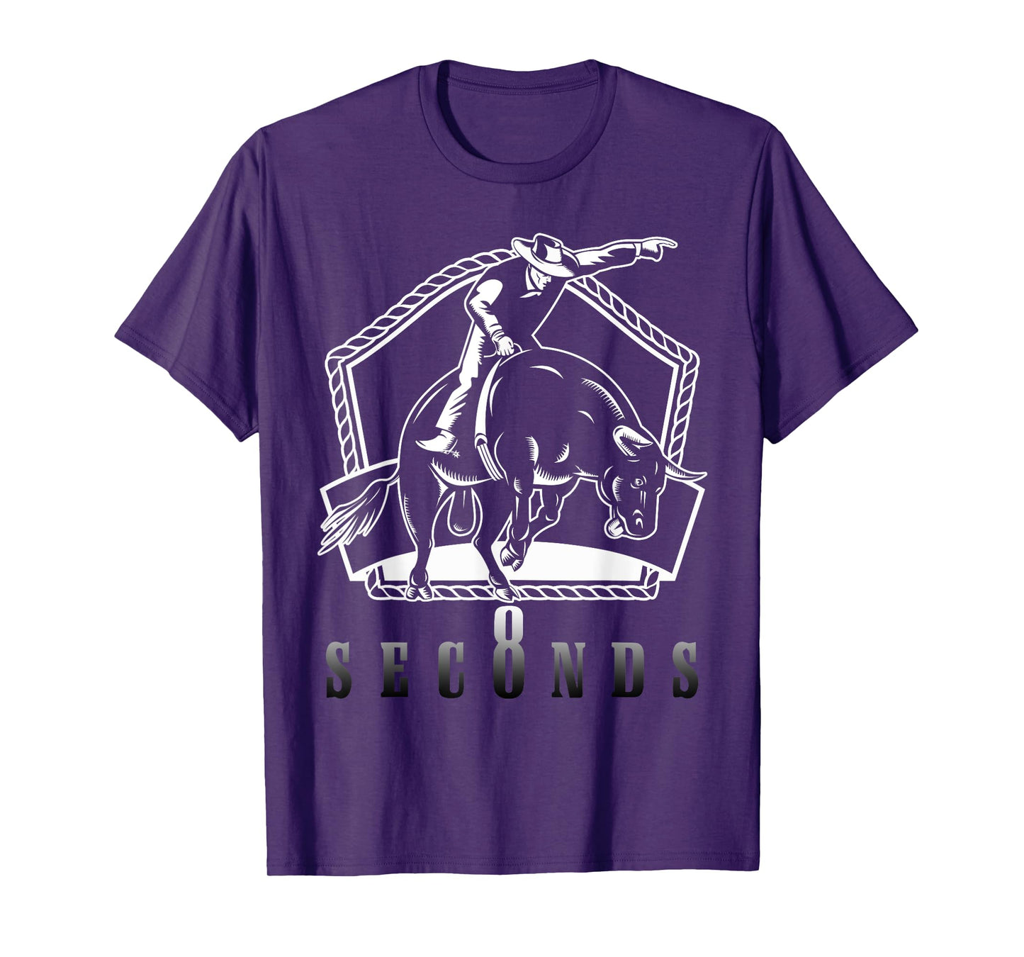 Cowboy Bull Riding Ask Me In Eight Seconds Western Rider T-Shirt