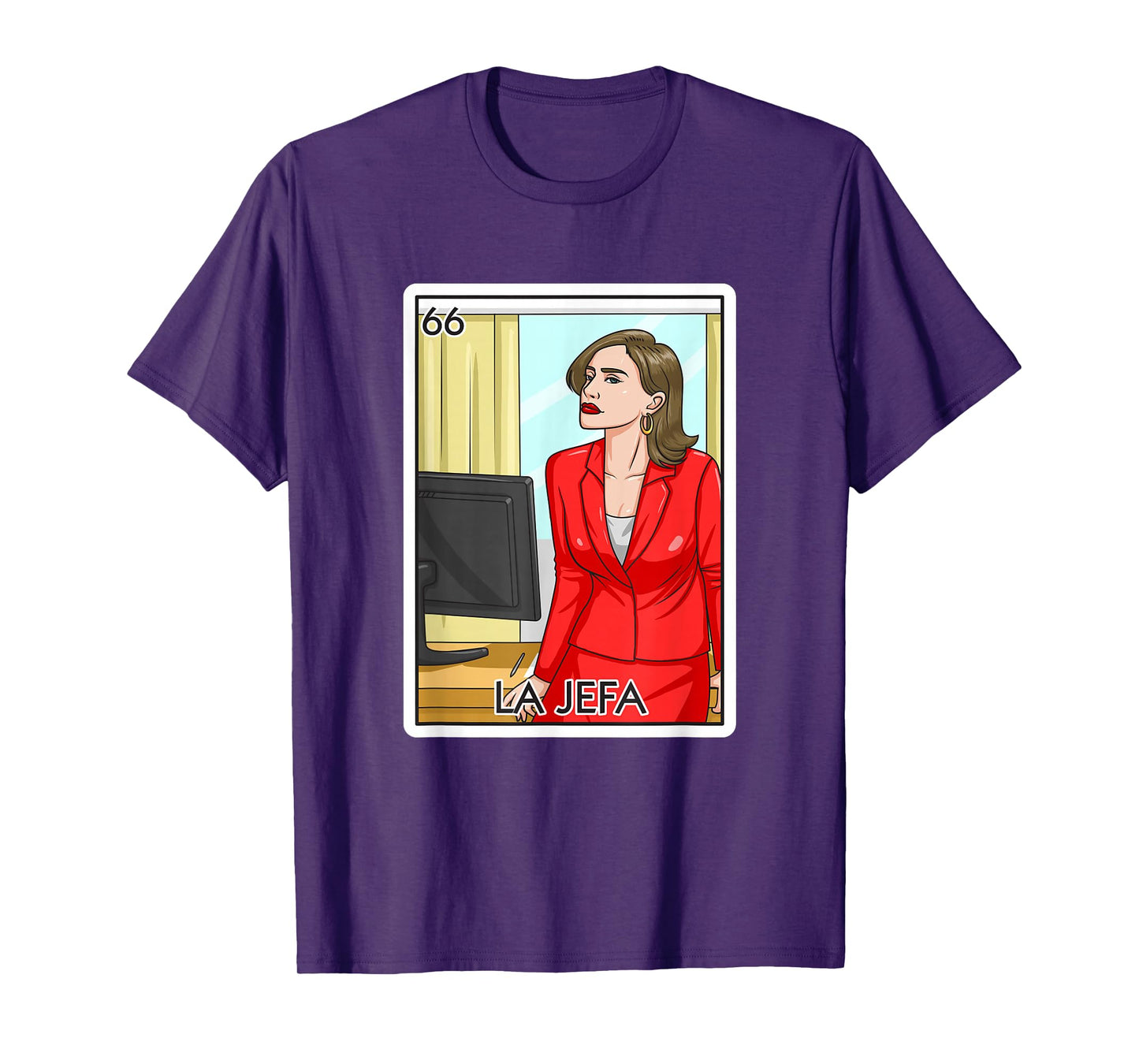 Jefa Gift The Boss Lady Card Mexican Lottery Chief Card T-Shirt