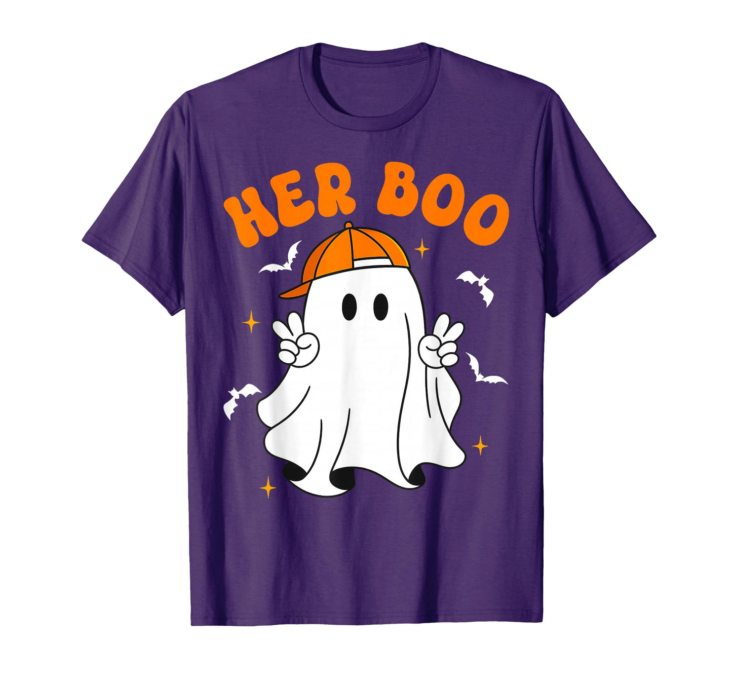 Her Boo & His Boo Funny Matching Halloween Couples T-Shirt