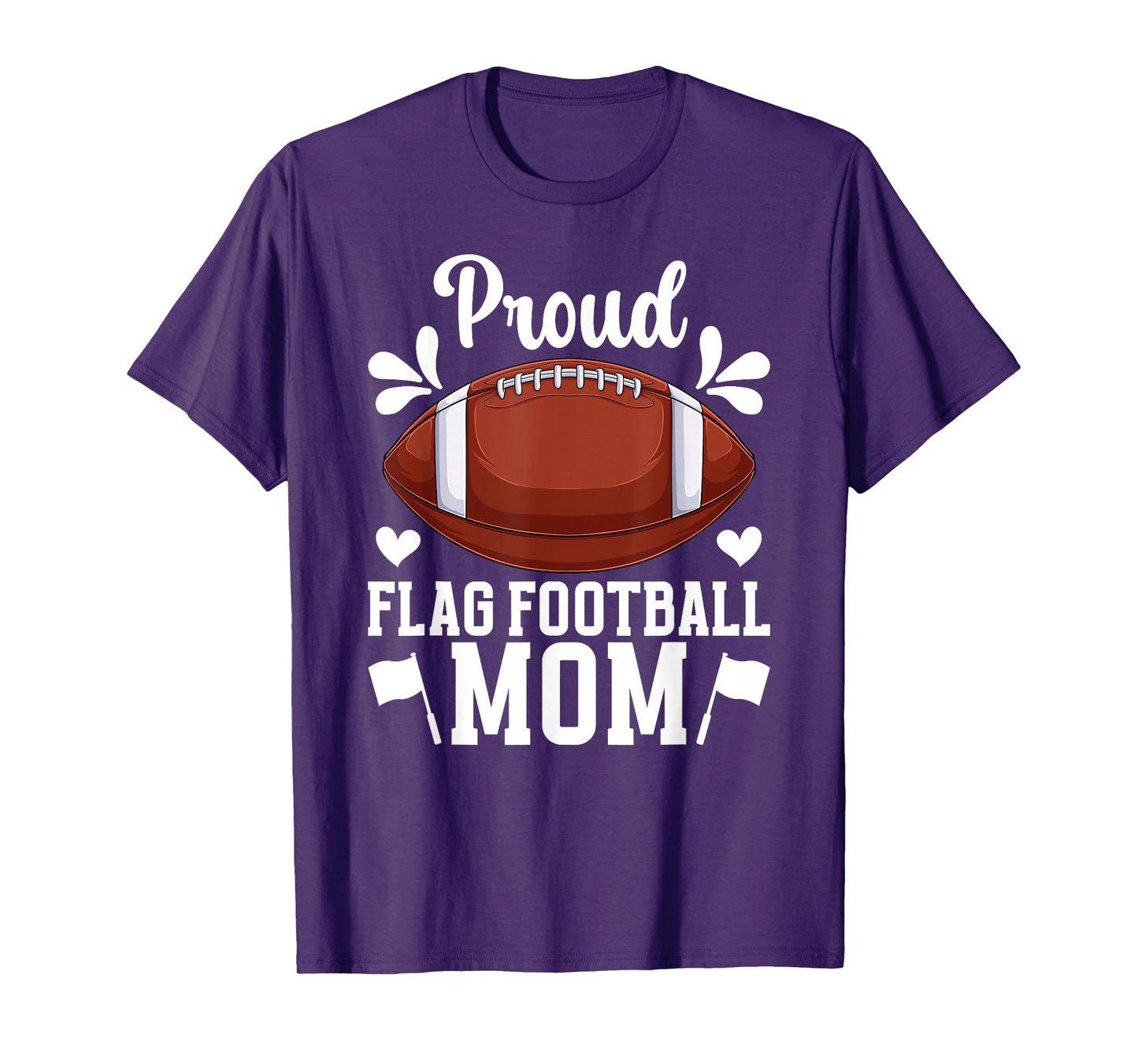 Proud Flag Football Mom Of A Flag Football Player Mama T-Shirt